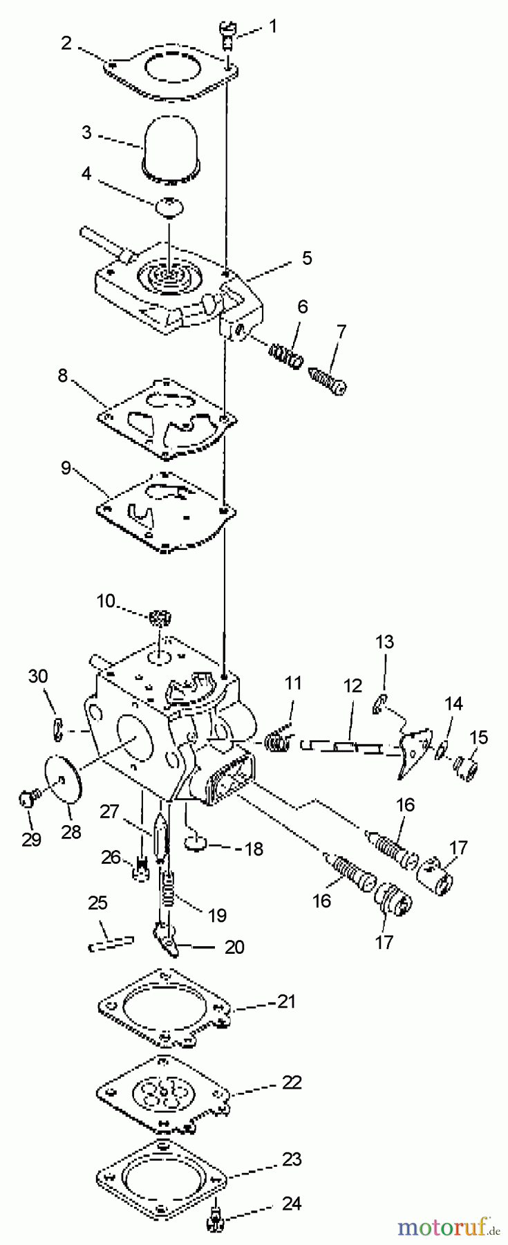 Echo Hochentaster PPFD-2400 - Echo Pole Saw / Pruner, S/N: 501001 - 999999 (Type 1E) Carburetor