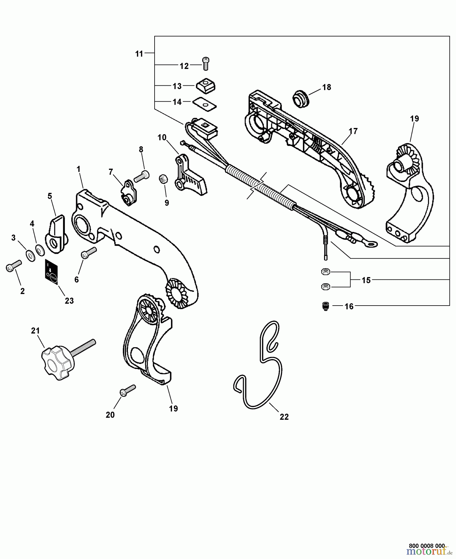 Echo Zubehör / Bläser / Sauger / Häcksler 99944100003 - Echo Tube Mount Throttle Kit Tube Mount Throttle Control Kit