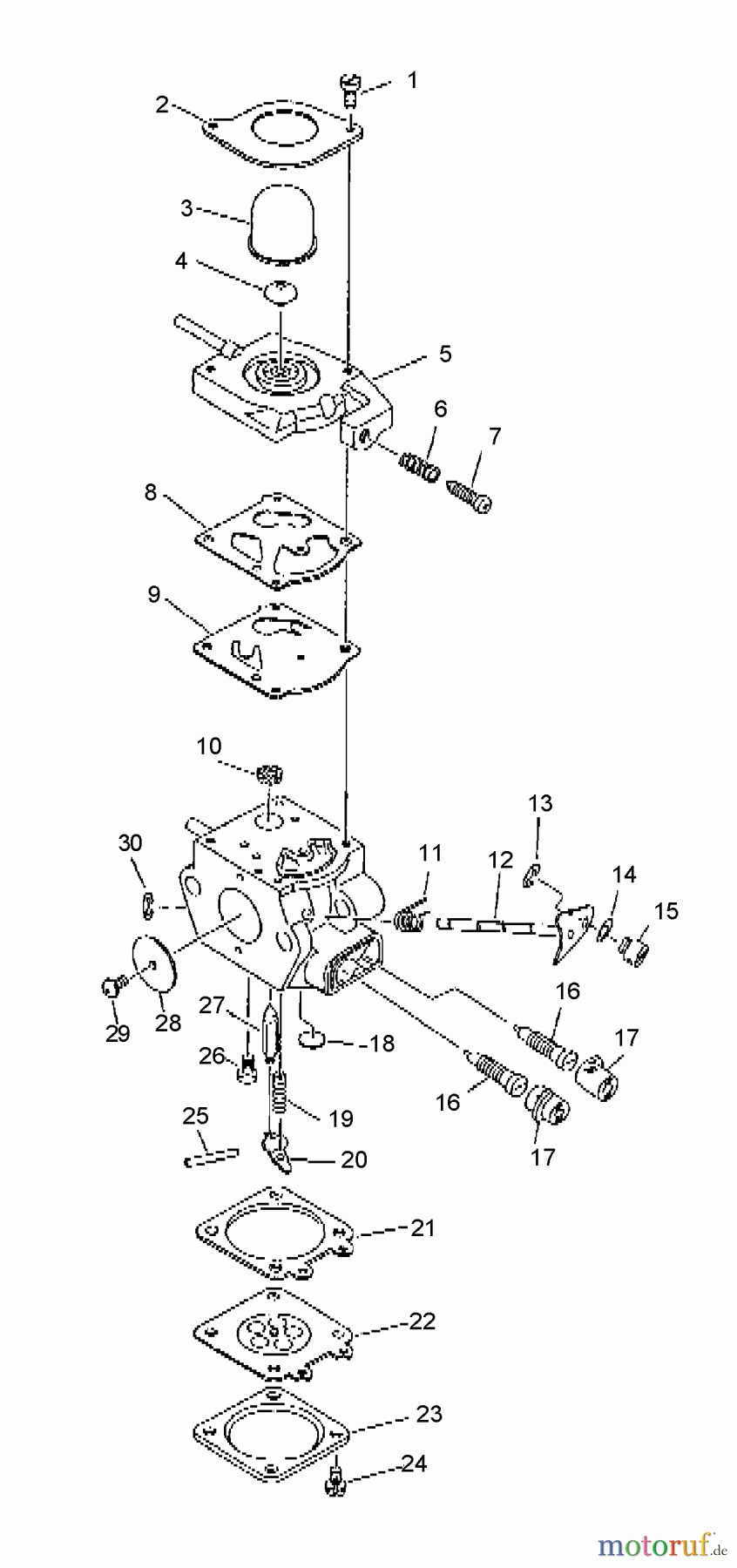 Echo Hochentaster PPSR-2433 - Echo Pole Saw / Pruner, S/N: 001001 - 503999 (Type 1E) Carburetor
