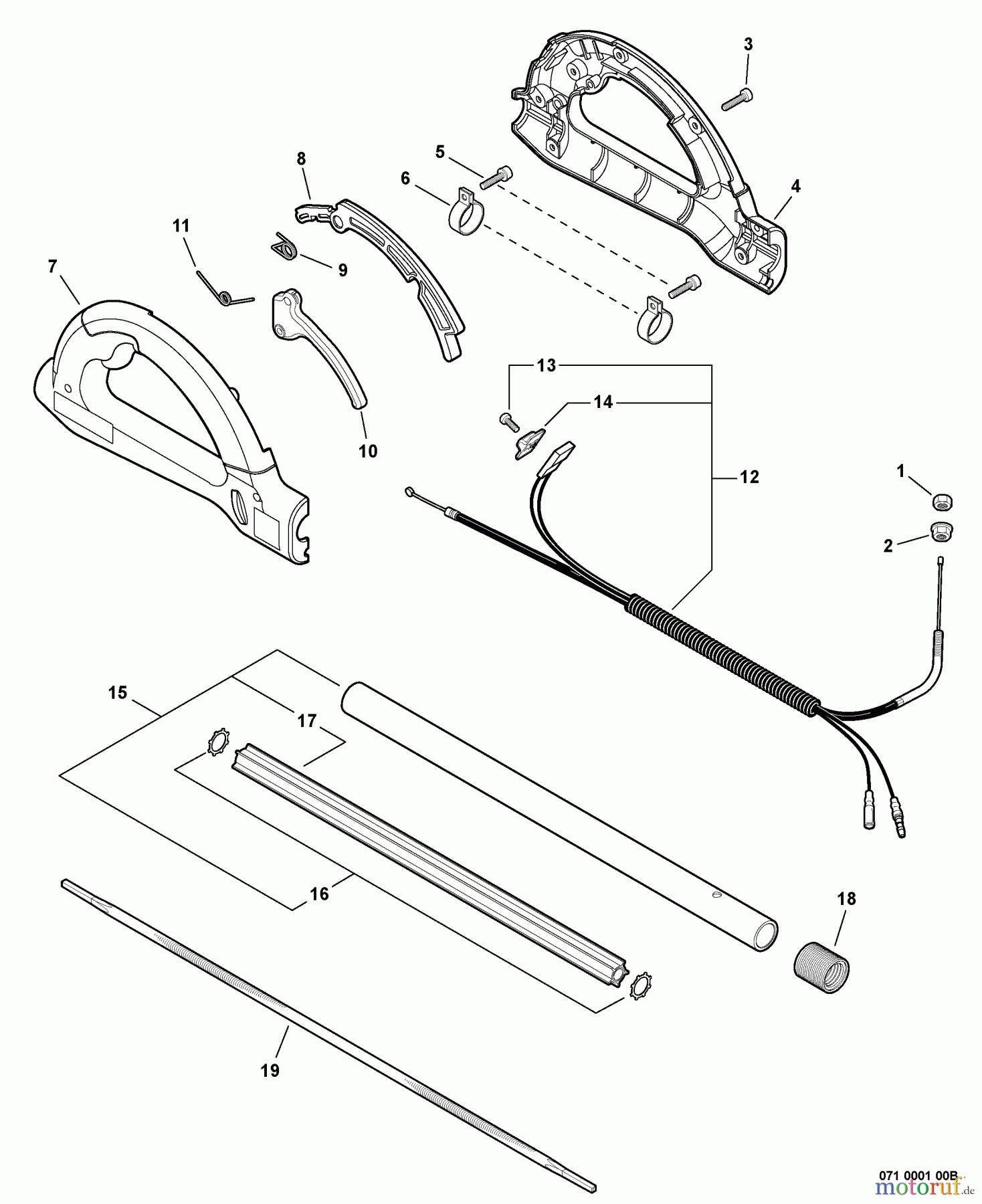  Echo Hochentaster PPT-235ES - Echo Pole Saw / Pruner (Type 1E), S/N: S07037001001 - S07037999999 Control Handle