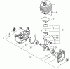 Echo PPT-2400 - Pole Saw / Pruner (Type 1E), S/N: E14220001001 - E14220999999 Ersatzteile Cylinder, Piston, Crankcase