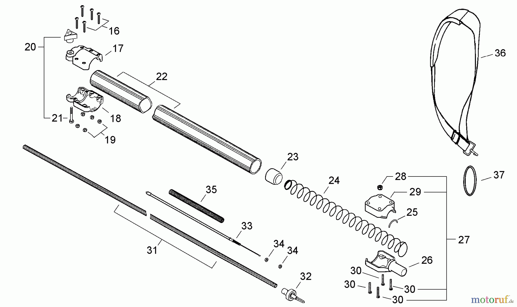  Echo Hochentaster PPT-2400 - Echo Pole Saw / Pruner (Type 1E), S/N: E14536001001 - E14536999999 Main Pipe, Harness
