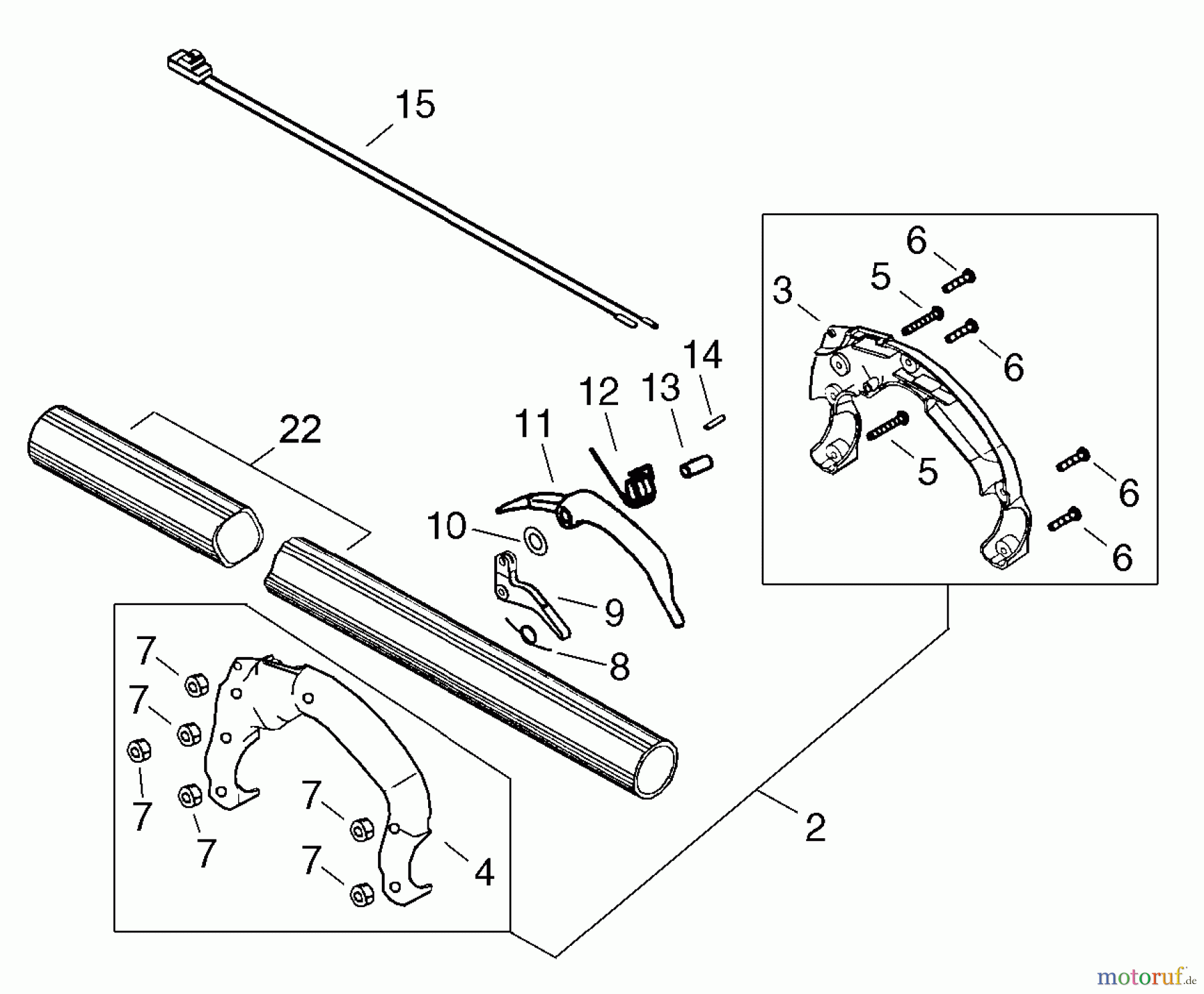  Echo Hochentaster PPT-2400 - Echo Pole Saw / Pruner (Type 1E), S/N: E14536001001 - E14536999999 Throttle Control, Handle