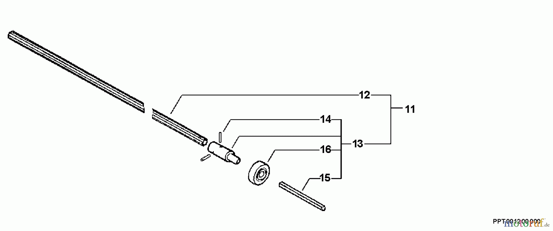  Echo Hochentaster PPT-260 - Echo Pole Saw / Pruner, S/N: 06001001-06999999 Driveshaft, Connector  S/N: 06008254 - 06999999