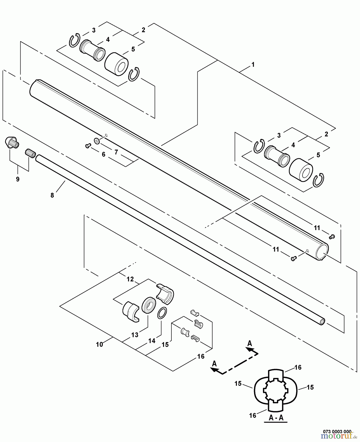 Echo Hochentaster PPT-260 - Echo Pole Saw / Pruner, S/N: 07001001-07999999 Main Pipe -- Upper