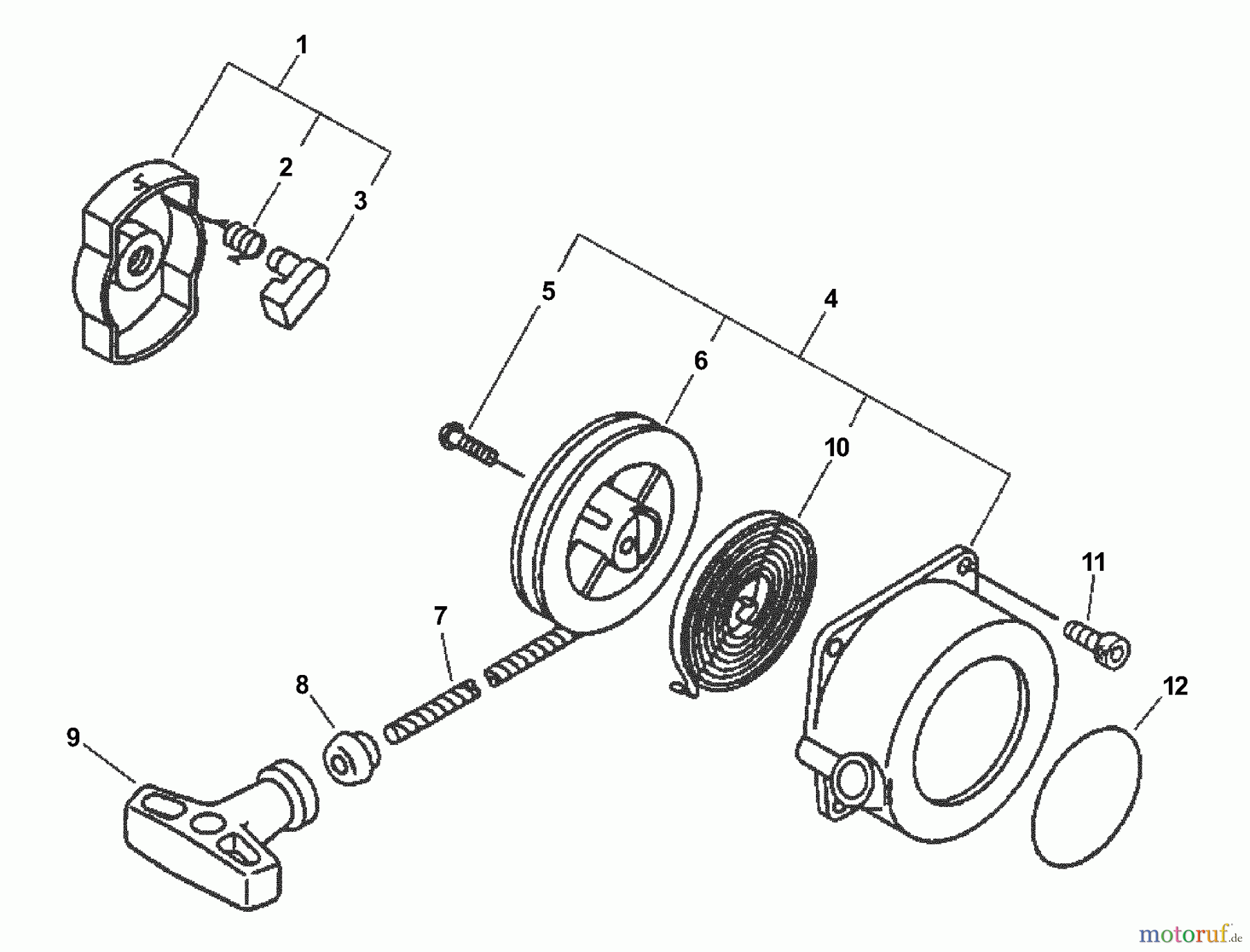 Echo Bläser / Sauger / Häcksler / Mulchgeräte PB-231LN - Echo Hand Held Blower, S/N: 06001001 - 06999999 Starter