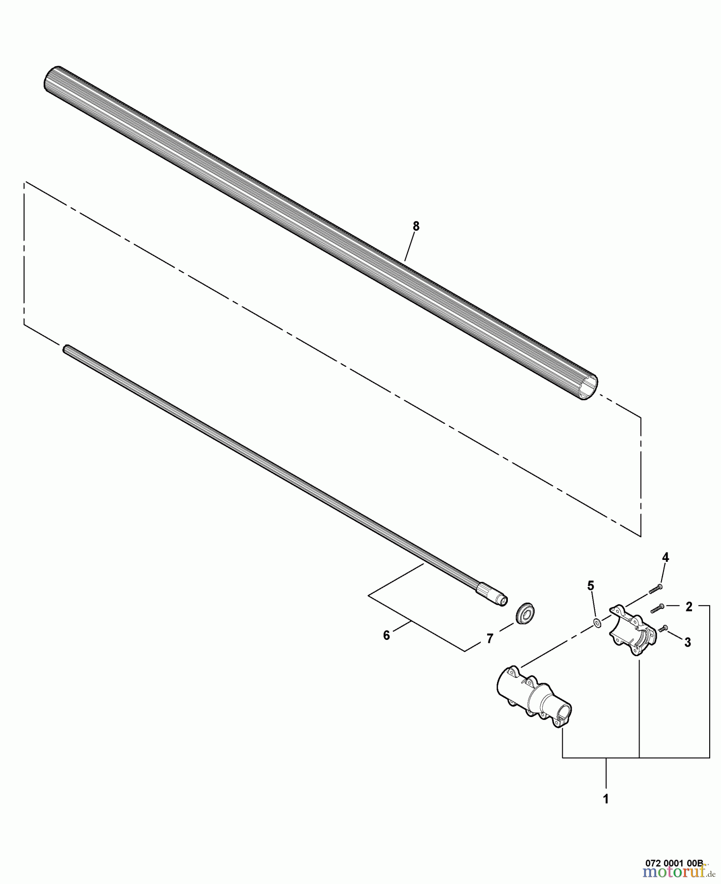 Echo Hochentaster PPT-265 - Echo Pole Saw / Pruner, S/N: E07811001001 - E07811999999 Main Pipe -- Lower S/N: E07811001802 - E07811002635
