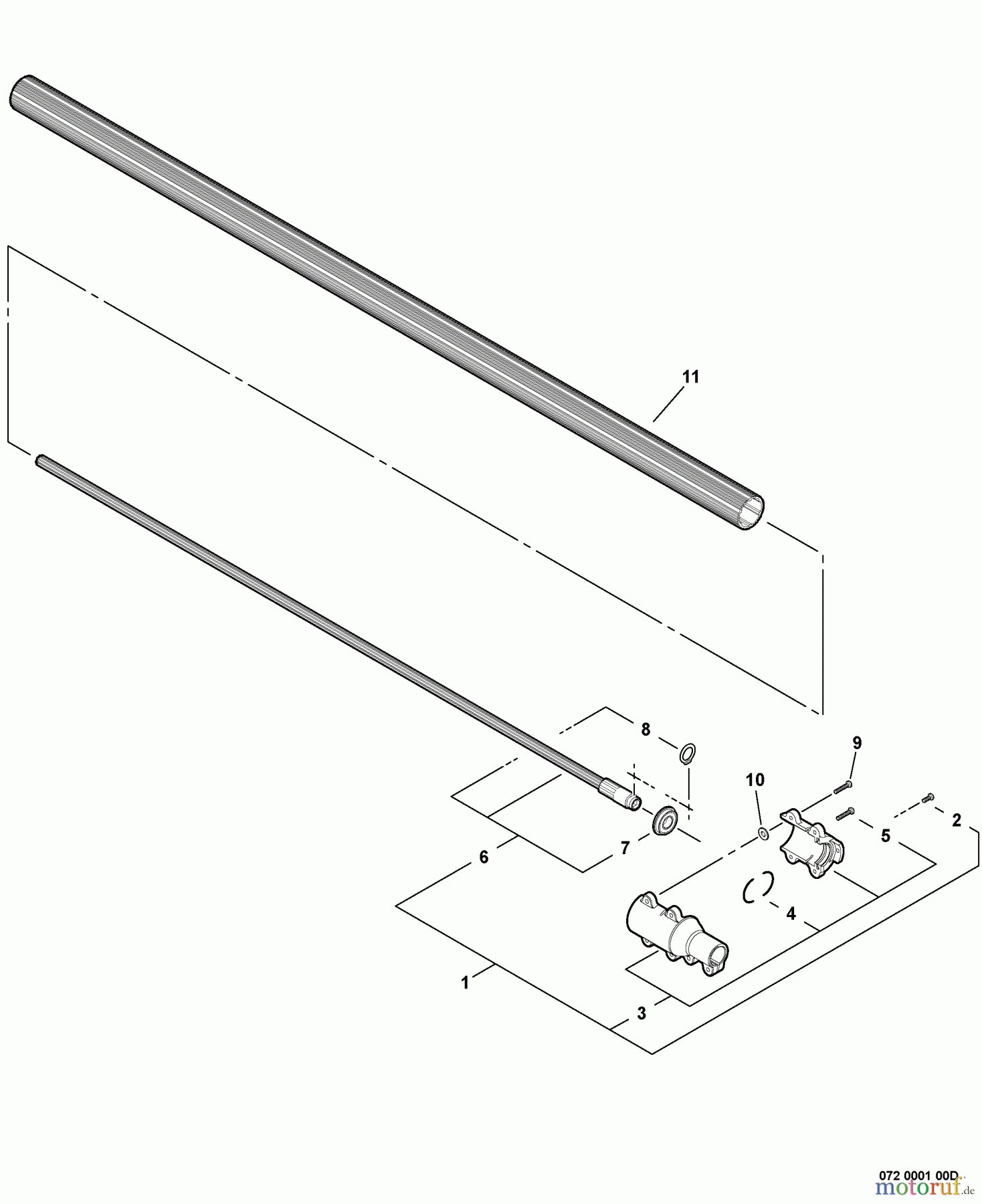 Echo Hochentaster PPT-265 - Echo Pole Saw / Pruner, S/N: E07811001001 - E07811999999 Main Pipe -- Lower S/N: E07811003179 - E07811999999