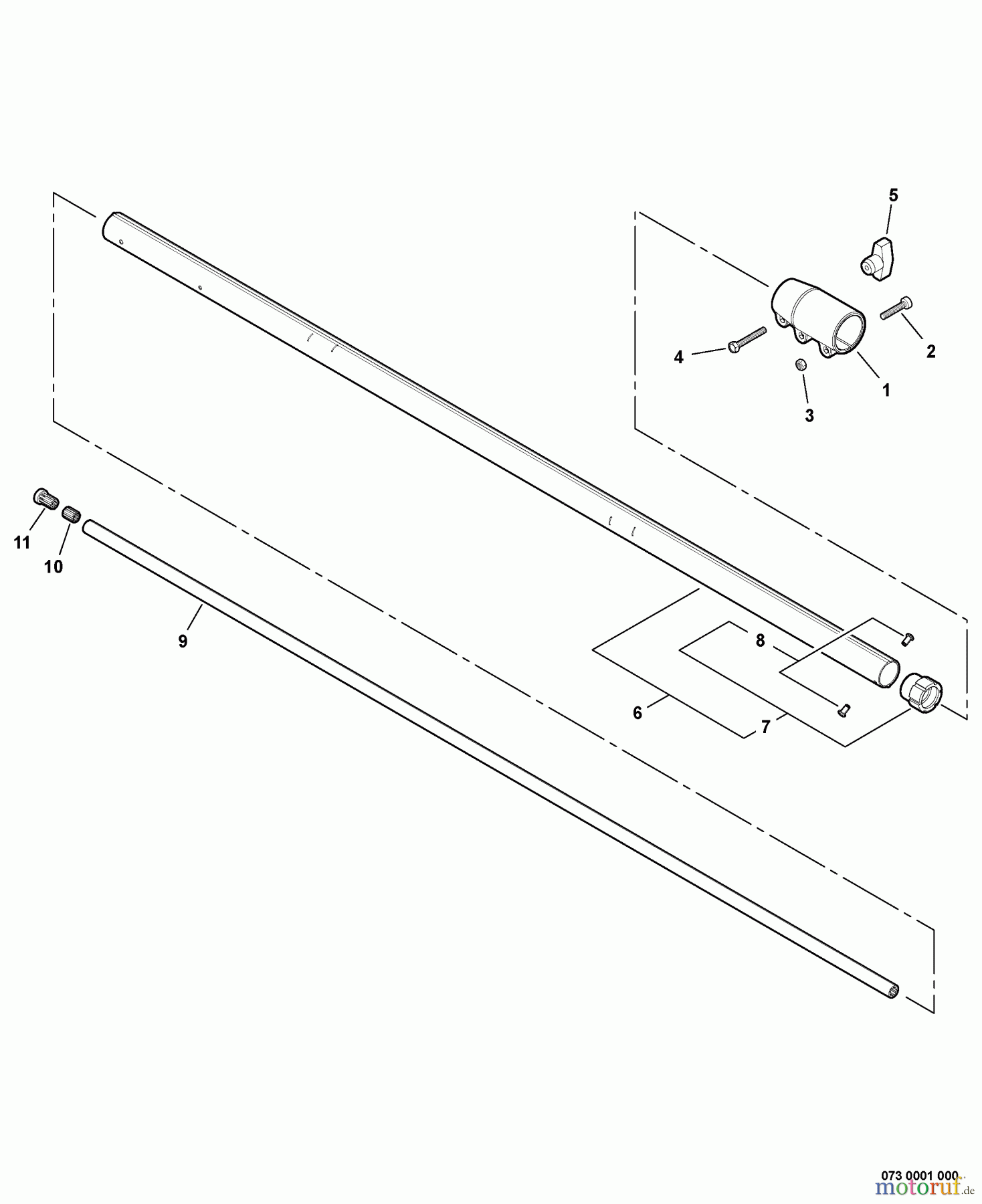 Echo Hochentaster PPT-265 - Echo Pole Saw / Pruner, S/N: E07811001001 - E07811999999 Main Pipe -- Upper