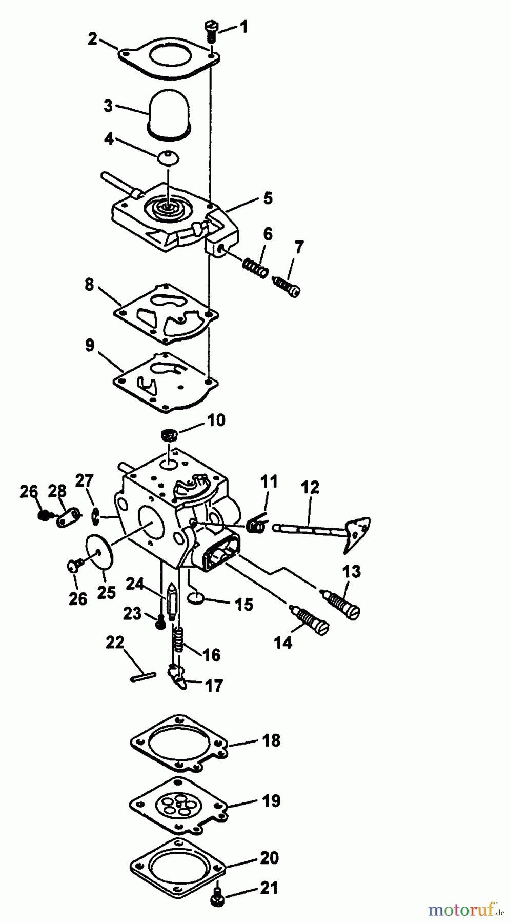  Echo Bläser / Sauger / Häcksler / Mulchgeräte	 PB-2400 - Echo Hand Held Blower (Type 1) Carburetor WT-417
