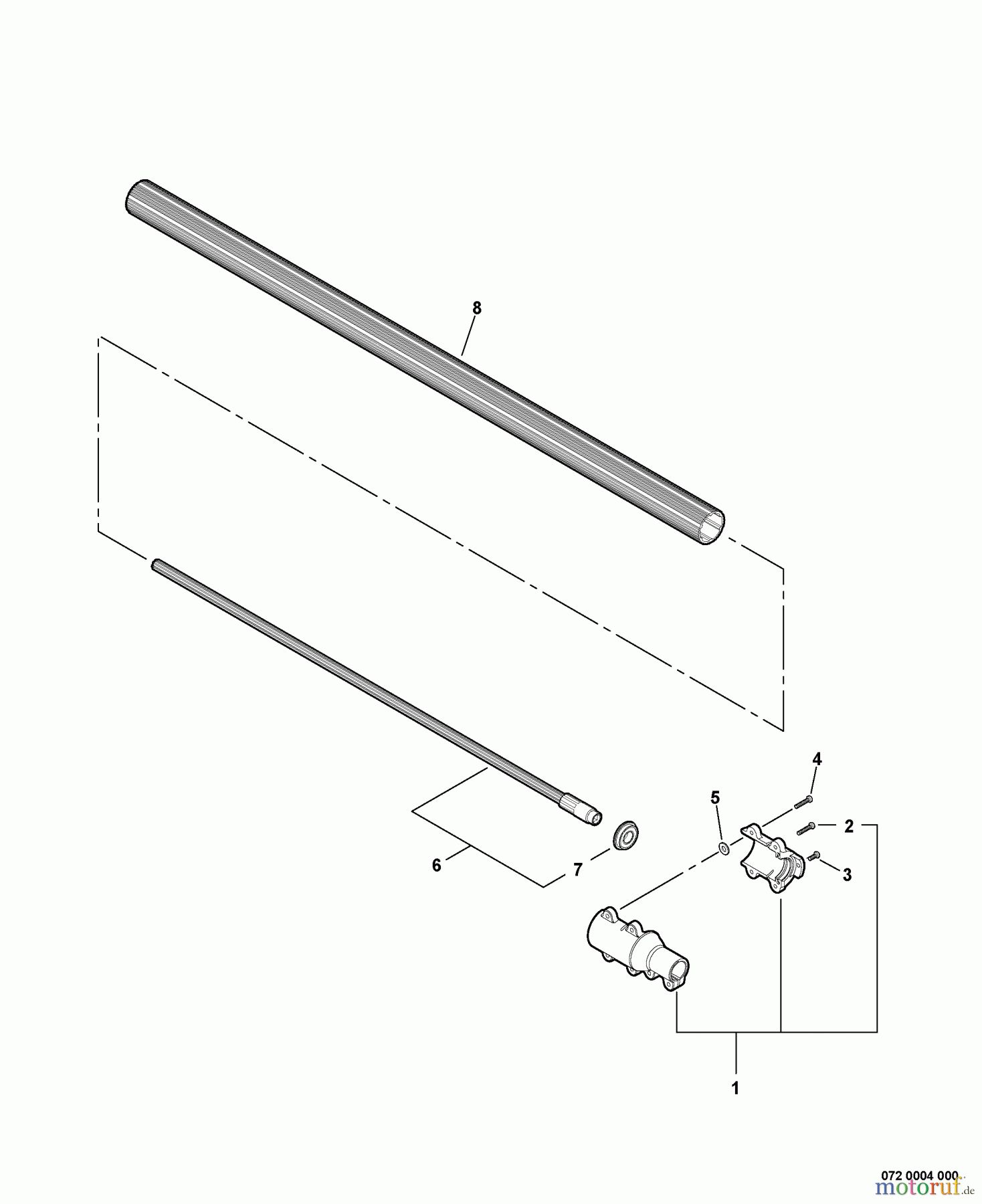 Echo Hochentaster PPT-265S - Echo Pole Saw / Pruner, S/N: E10011001001 - E10011999999 Main Pipe -- Lower S/N: E10011001001 - E10011001030