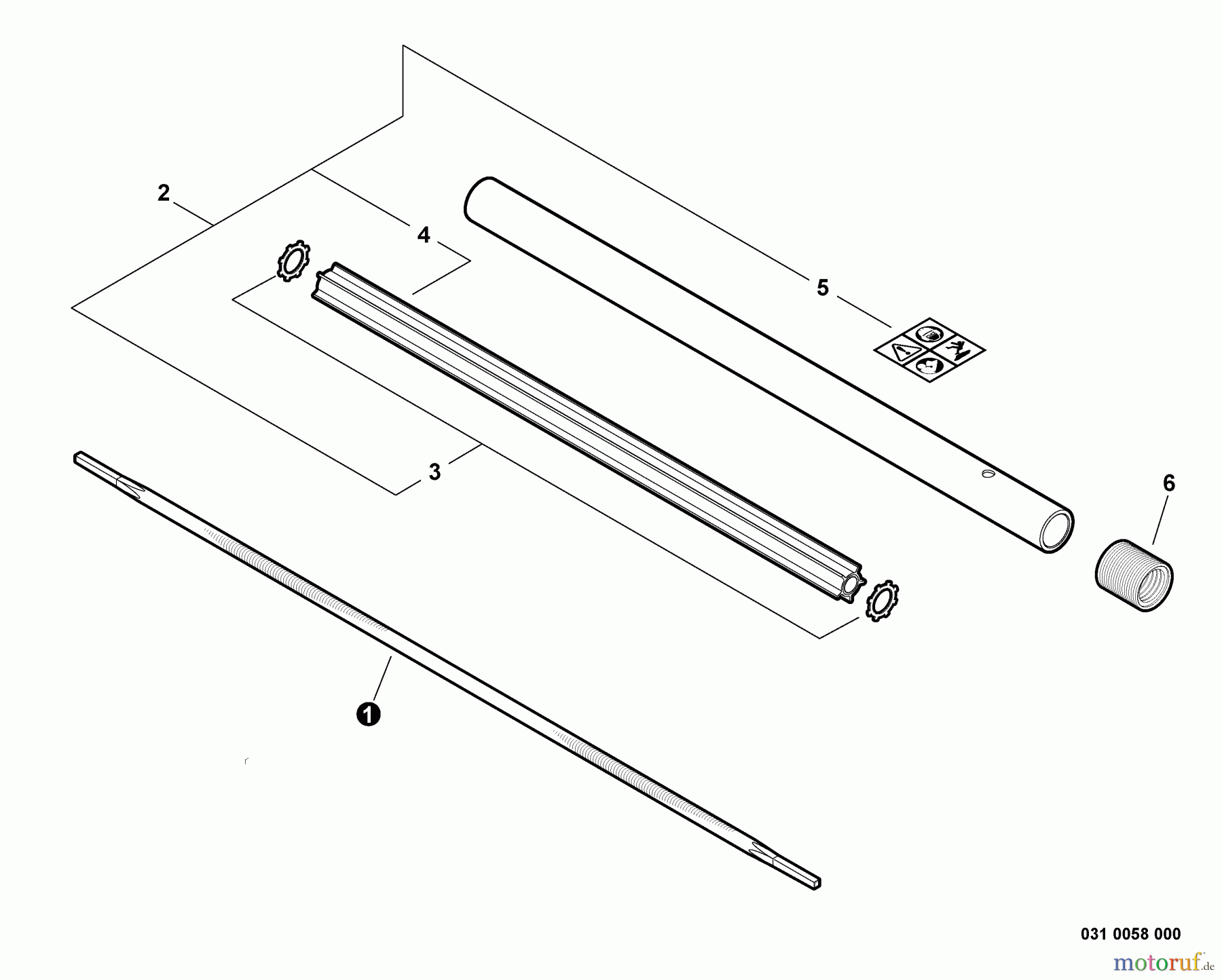 Echo Hochentaster PPT-265H - Echo Pole Saw / Pruner, S/N: E06913001001 - E06913999999 Pipe Asy