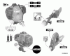 Echo PPT-280 - Pole Saw / Pruner, S/N: E08011001001 - E08011999999 Ersatzteile Labels