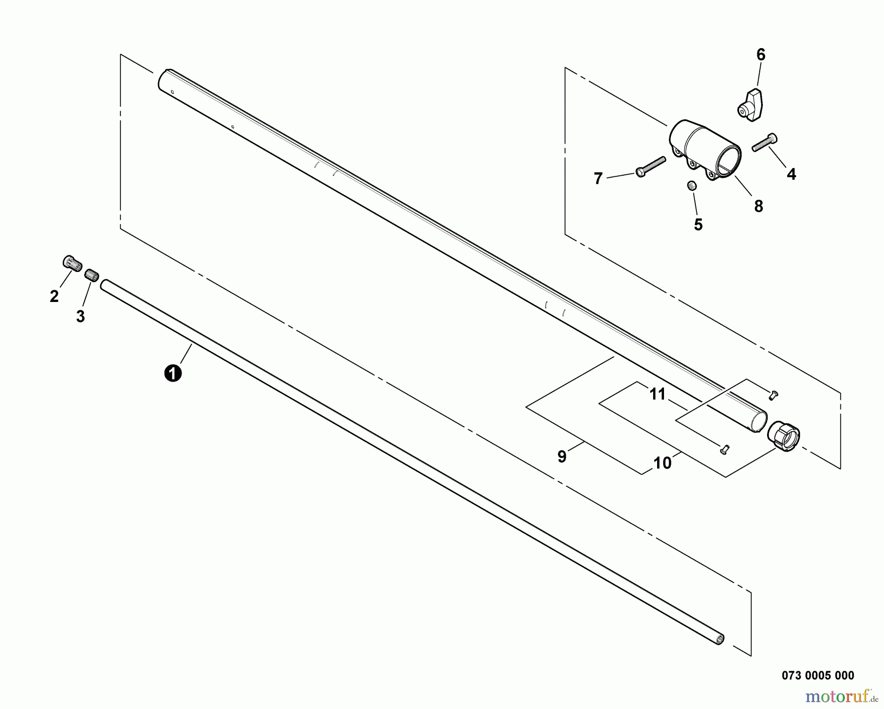 Echo Hochentaster PPT-280 - Echo Pole Saw / Pruner, S/N: E08612001001 - E08612999999 Main Pipe -- Upper