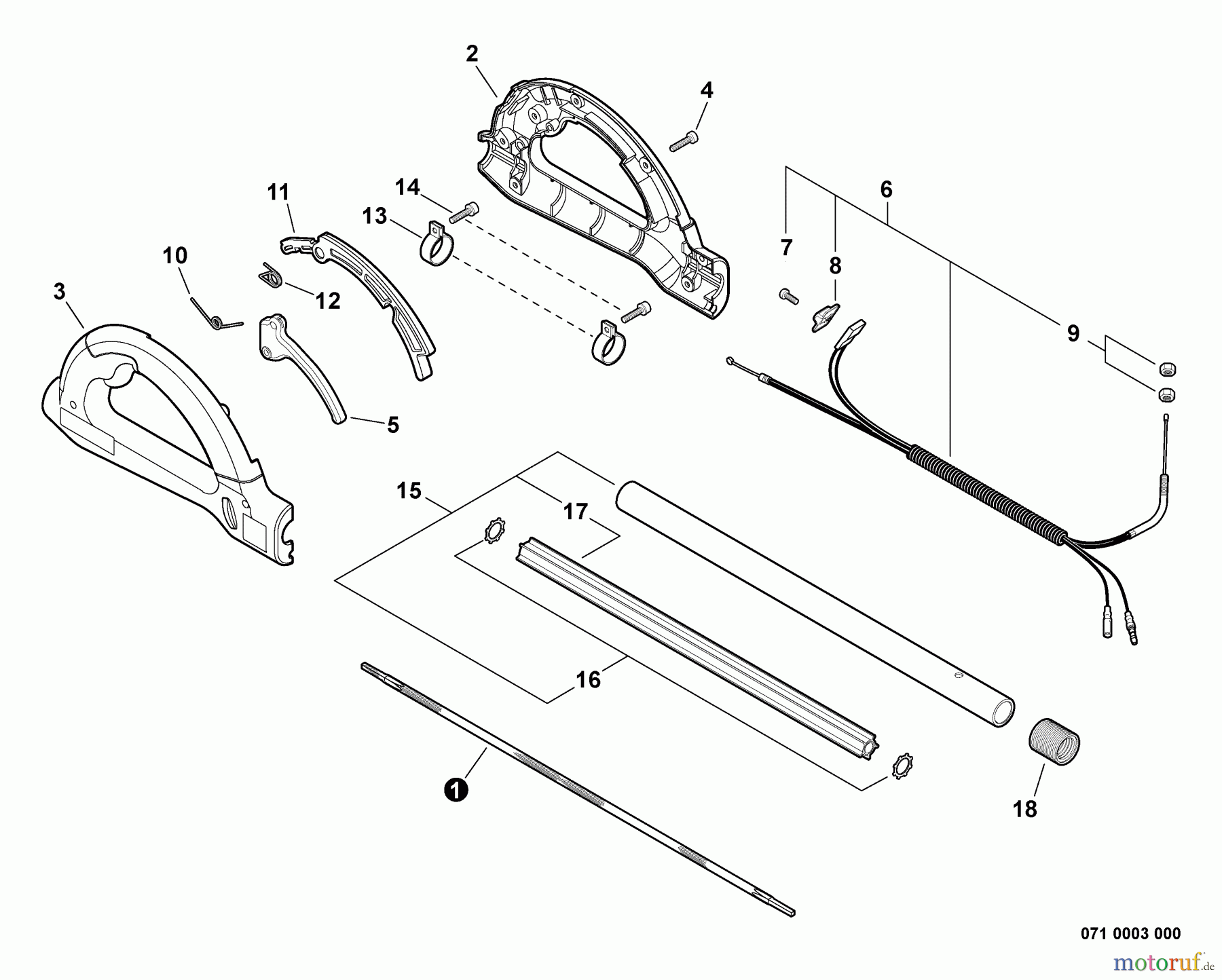 Echo Hochentaster PPT-280 - Echo Pole Saw / Pruner, S/N: E09213001001 - E09213999999 Control Handle
