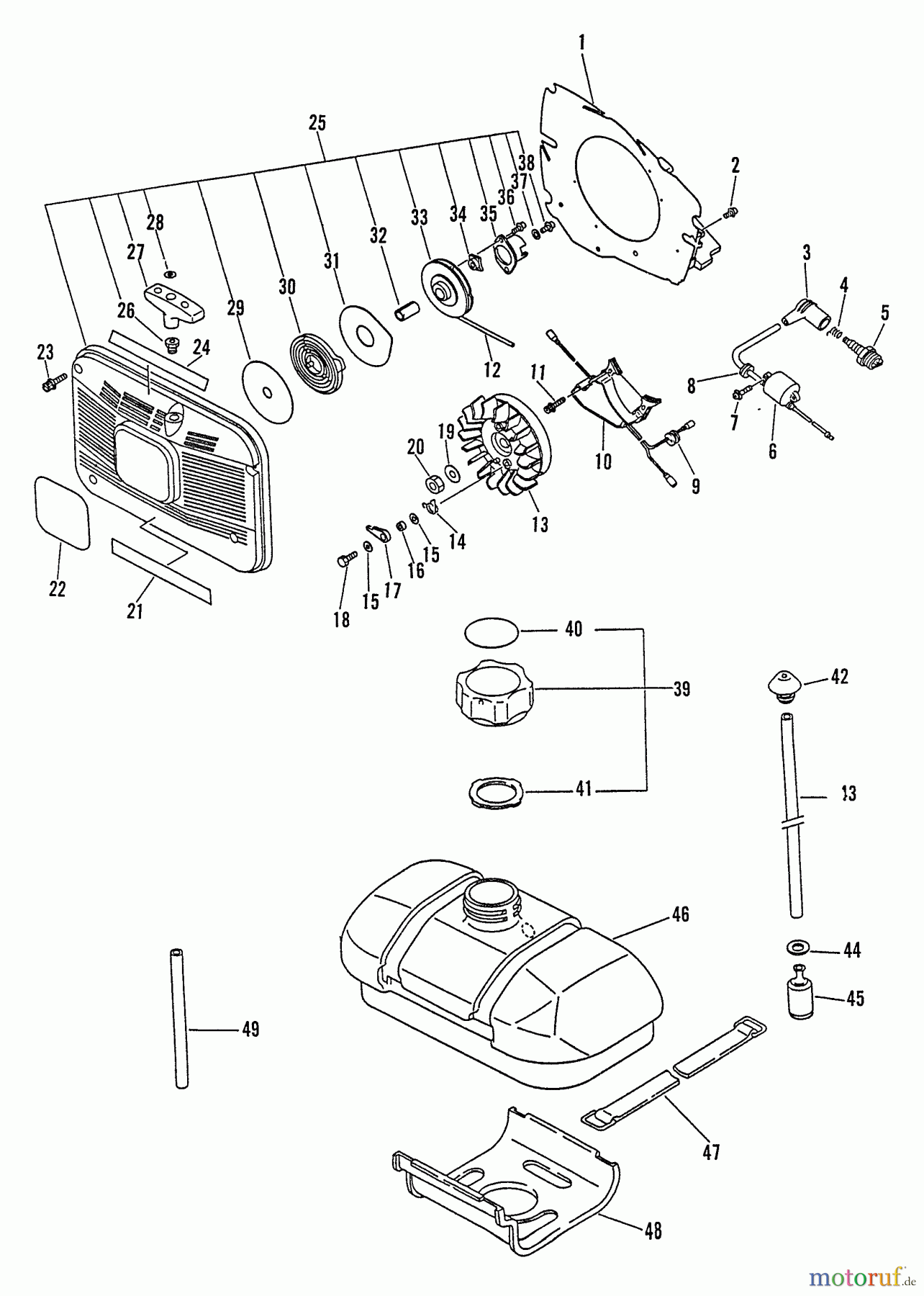 Echo Hochentaster REC-600 - Echo Pole Saw / Pruner Fuel System, Ignition, Starter