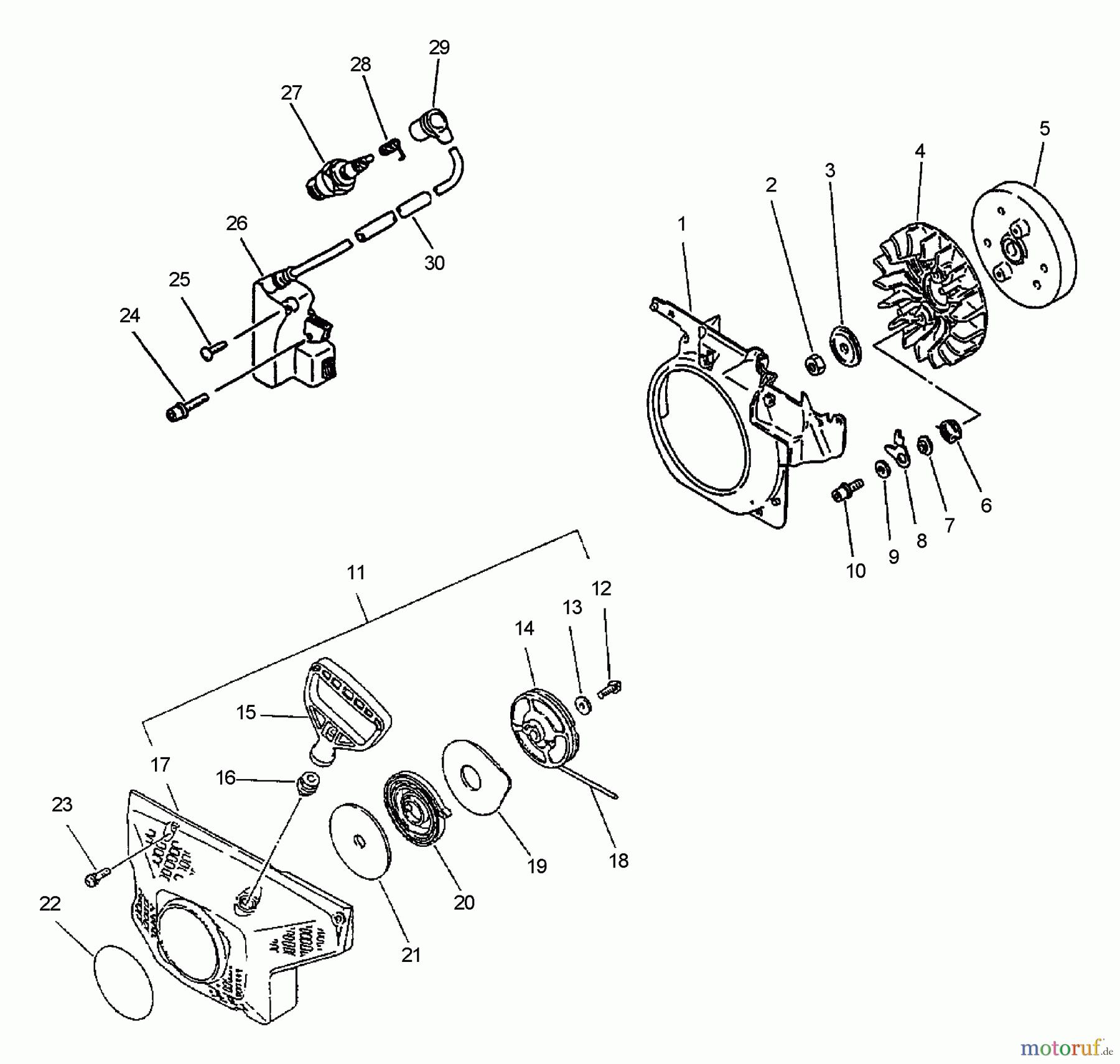 Echo Rettungssäge QV-6700 - Echo Quick Vent Chain Saw (Type 1 ) Ignition, Starter Asy