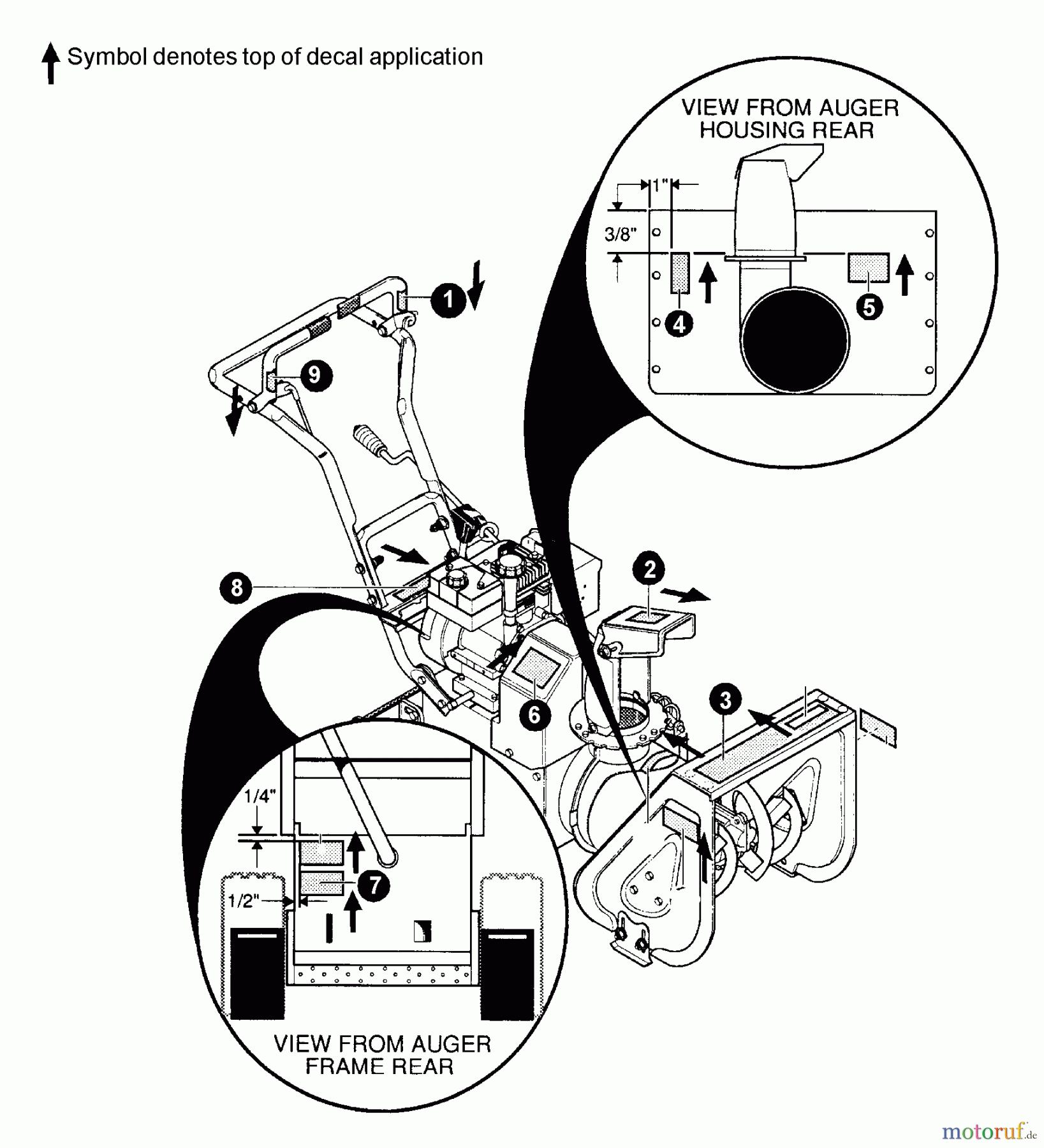  Echo Schneefräsen ST-5024 - Echo Snow Thrower (Type 1) Decals