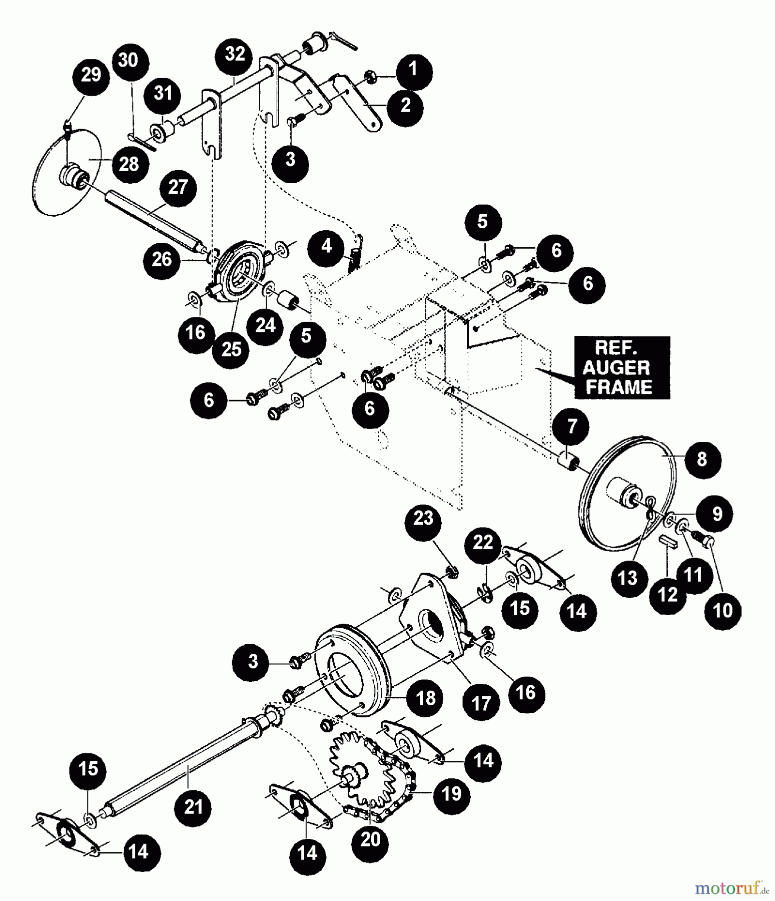 Echo Schneefräsen ST-5024 - Echo Snow Thrower (Type 1) Disc Assembly, Drive Gear, Drive Shaft