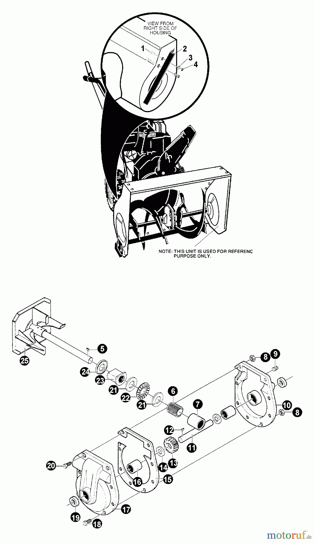  Echo Schneefräsen ST-8027 - Echo Snow Thrower Impeller Assembly, Auger Shaft, Gear Case