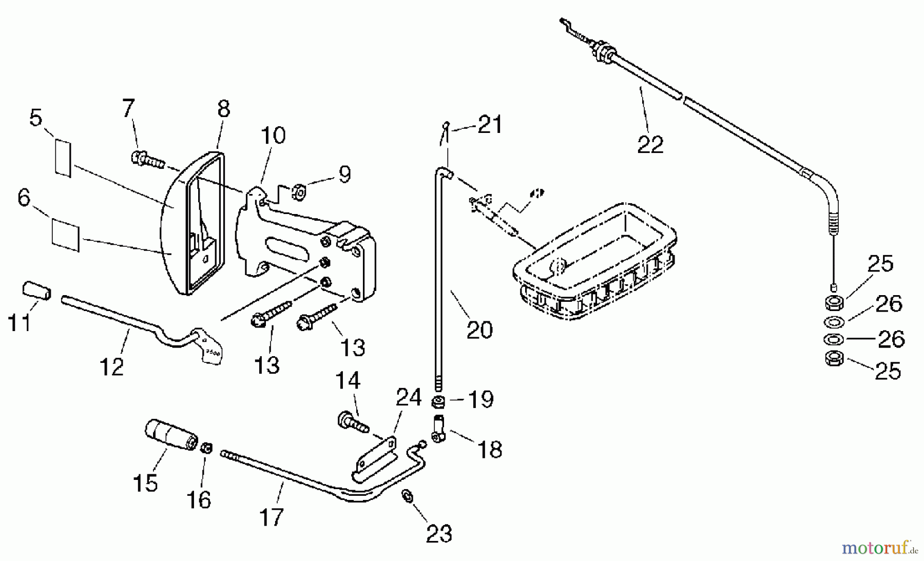 Echo Pflanzenschutzspritzen DM-4610 - Echo Duster/Mister, S/N: D02936001001 - D02936999999 Control Levers
