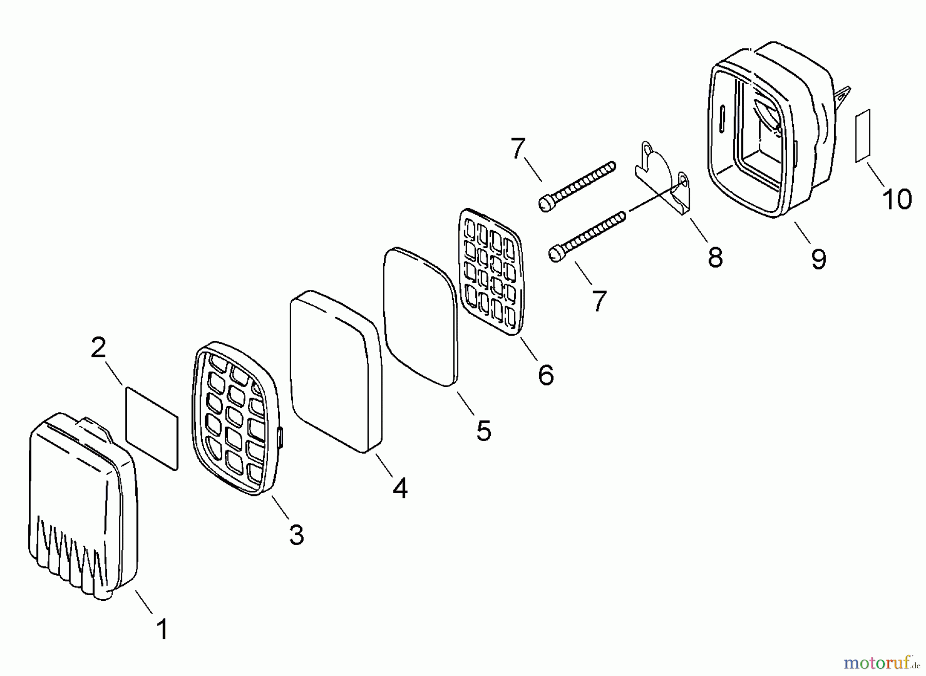 Echo Pflanzenschutzspritzen DM-6610 - Echo Duster/Mister, S/N: 23001001 - 23999999 Air Filter