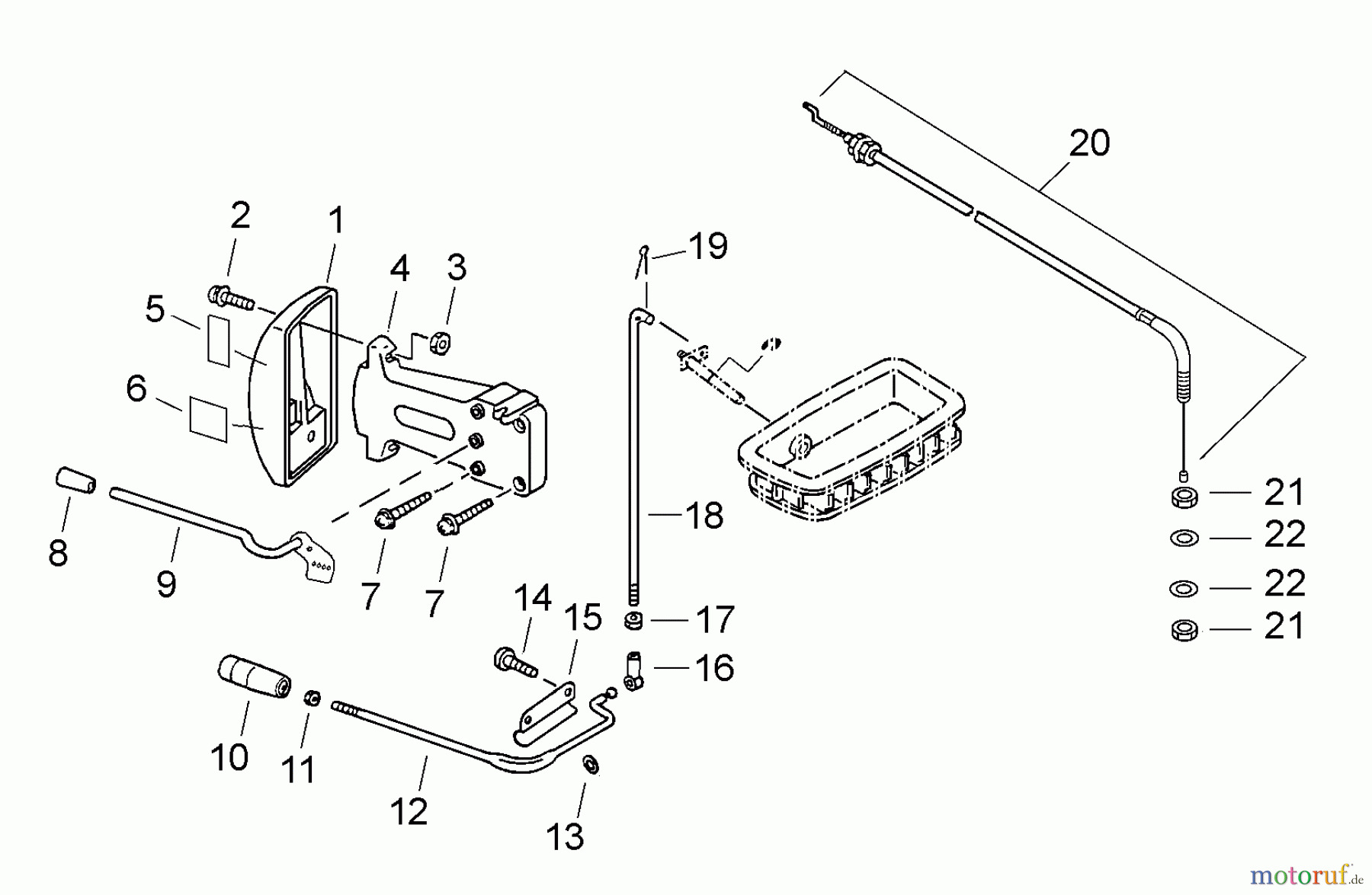 Echo Pflanzenschutzspritzen DM-6610 - Echo Duster/Mister, S/N: 23001001 - 23999999 Control Levers