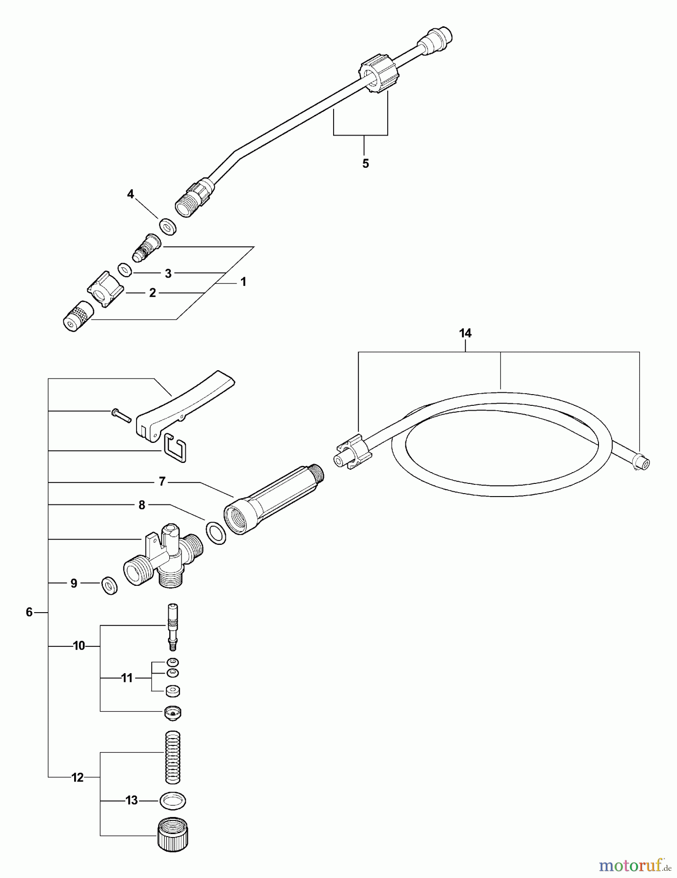  Echo Pflanzenschutzspritzen MS-35 - Echo Manual Sprayer Spray Wand, Handle, Hose