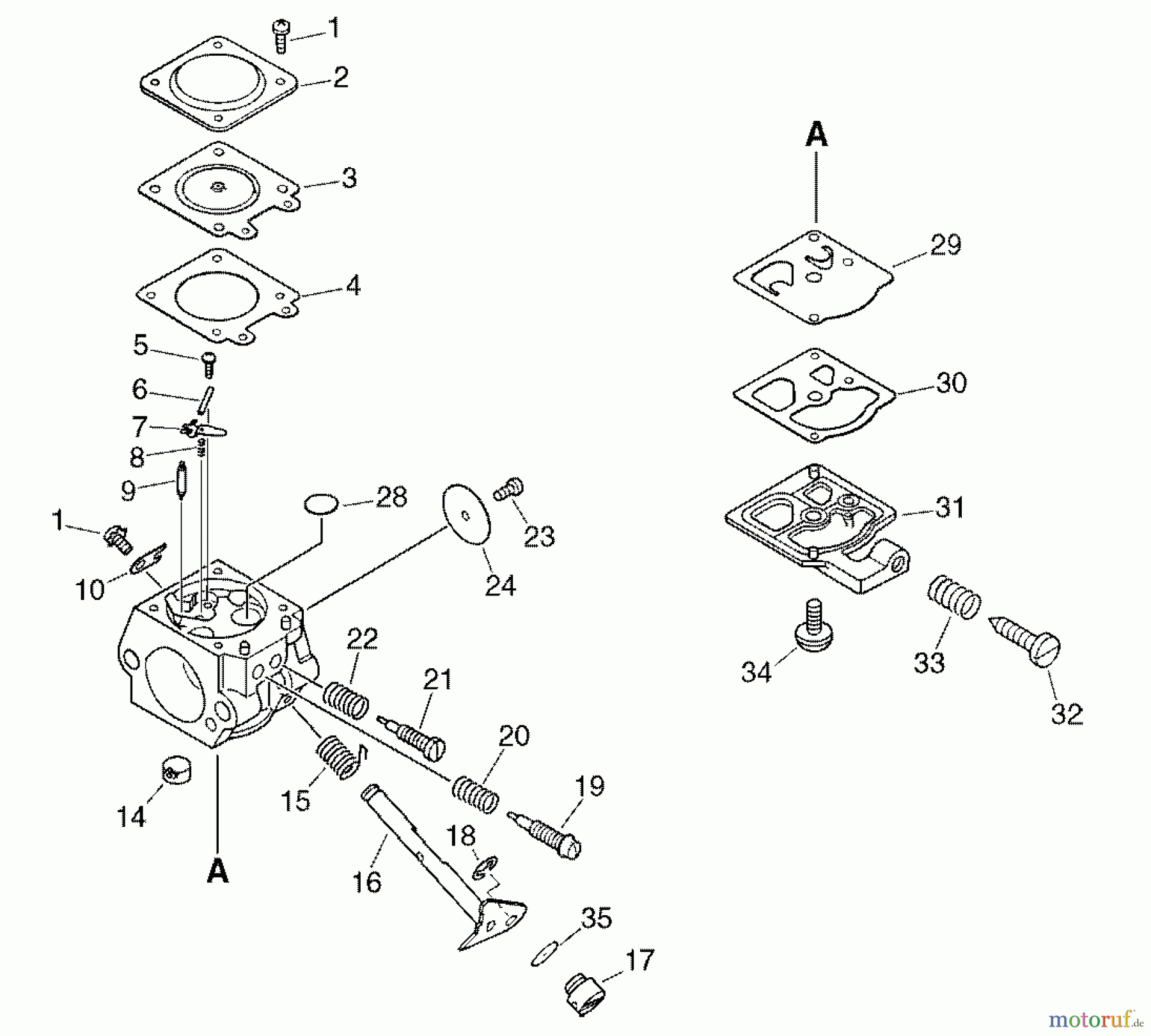 Echo Trimmer, Faden / Bürste CLS-4610 - Echo Clearing Saw Carburetor