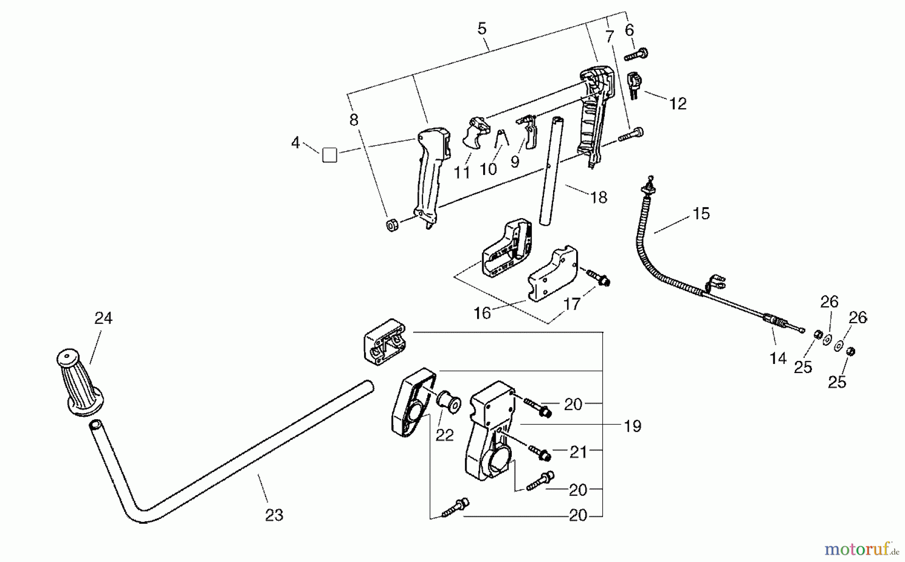 Echo Trimmer, Faden / Bürste CLS-4610 - Echo Clearing Saw Handle