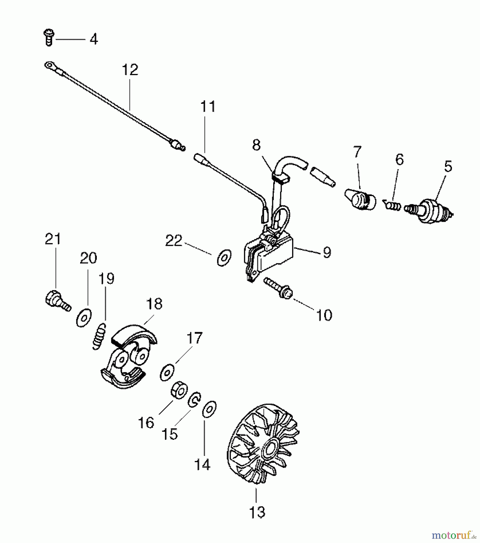  Echo Trimmer, Faden / Bürste CLS-4610 - Echo Clearing Saw Magneto