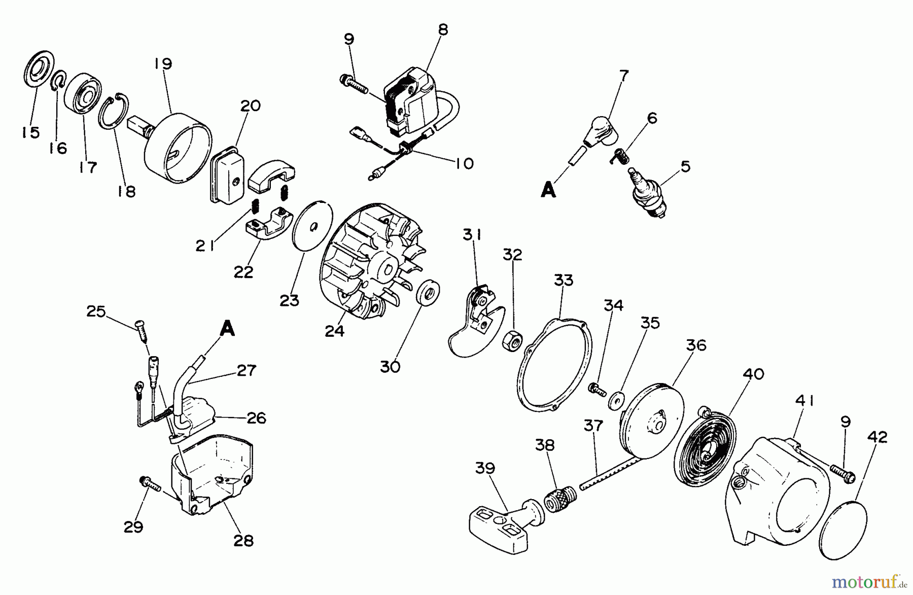  Echo Trimmer, Faden / Bürste GT-160AE - Echo String Trimmer Clutch, Ignition, Starter