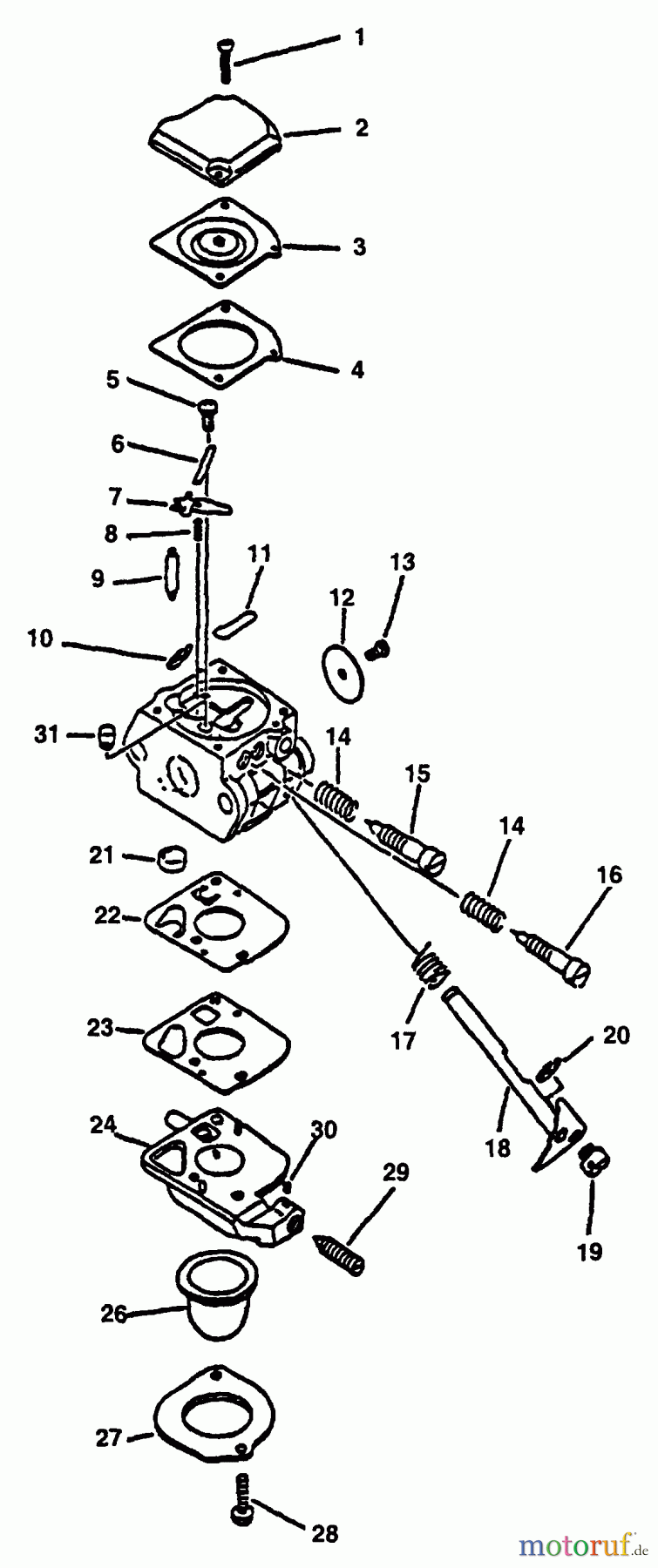 Echo Trimmer, Faden / Bürste GT-2000 - Echo String Trimmer Carburetor S/N: 001001 - 151954