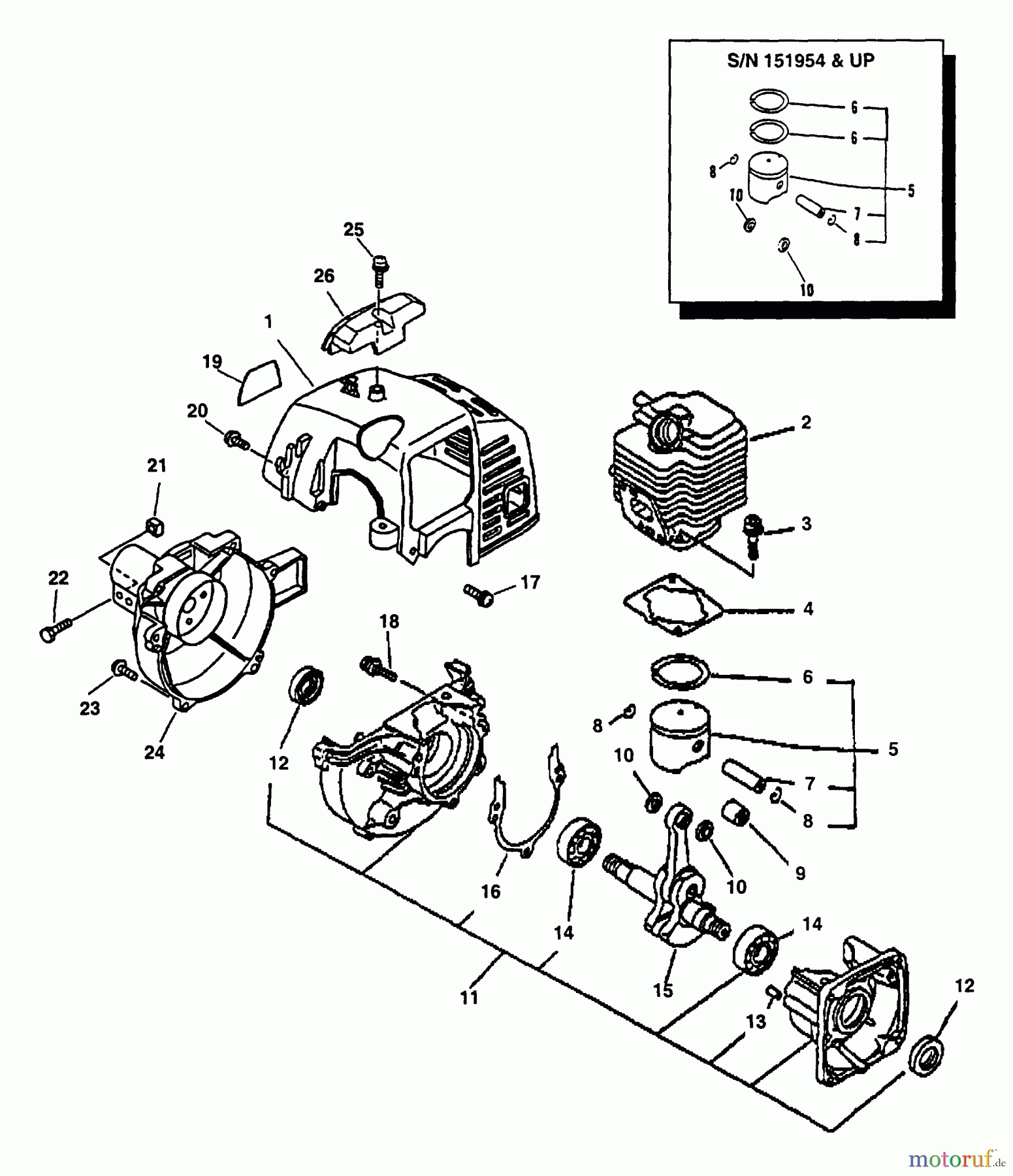 Echo Trimmer, Faden / Bürste GT-2000 - Echo String Trimmer Engine, Fan Housing Cover