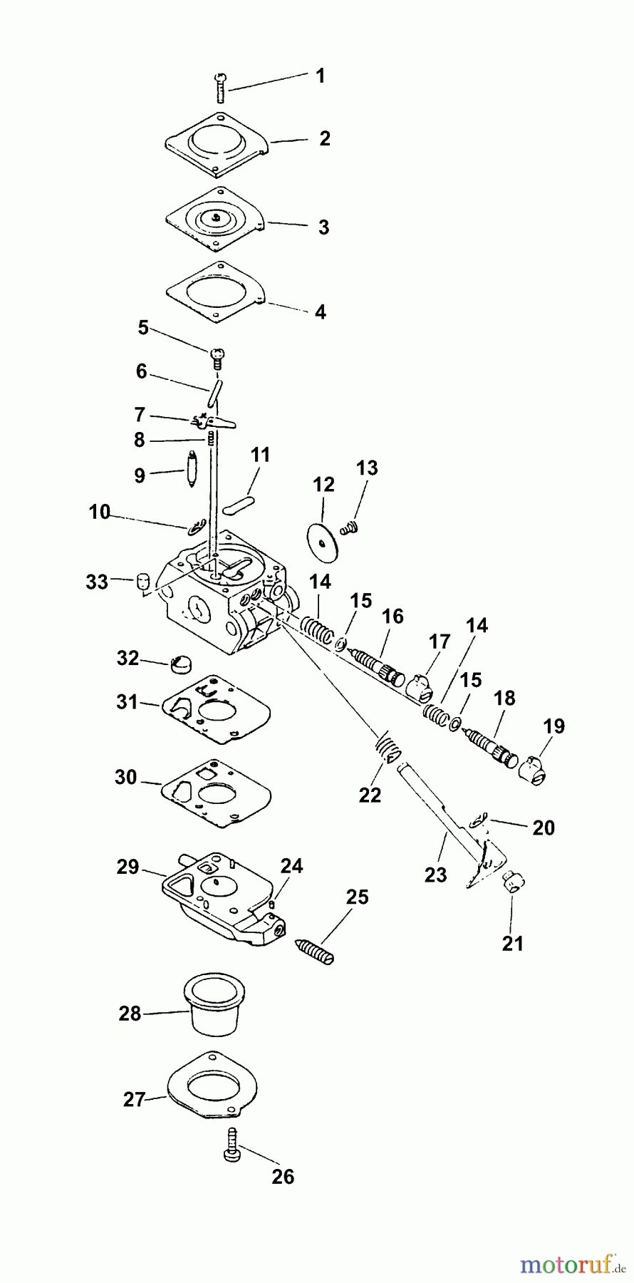  Echo Trimmer, Faden / Bürste GT-2000 - Echo String Trimmer (Type 1E) Carburetor  S/N: 001001 - 229418