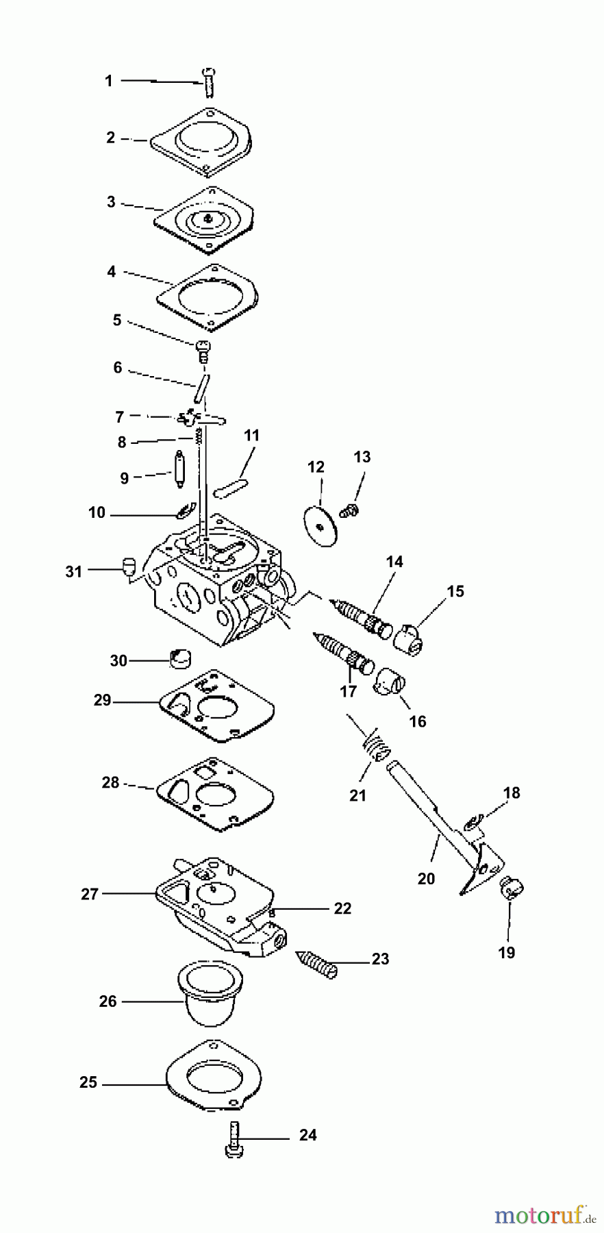 Echo Trimmer, Faden / Bürste GT-2000 - Echo String Trimmer (Type 1E) Carburetor S/N: 229419_Up