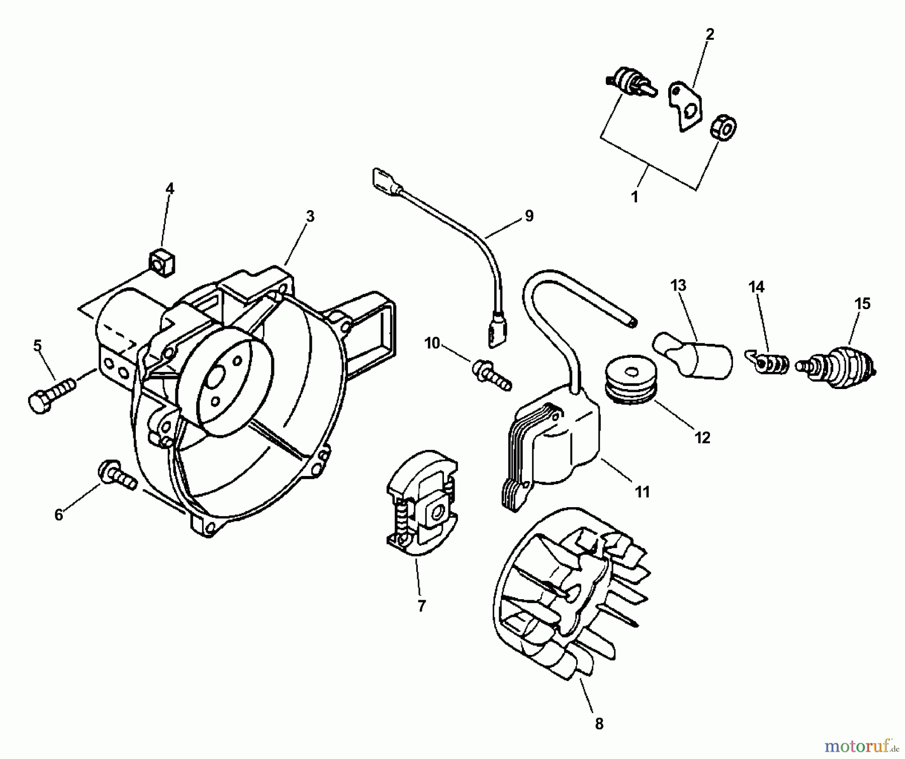 Echo Trimmer, Faden / Bürste GT-2000R - Echo String Trimmer (Type 1E) Ignition, Fan Case