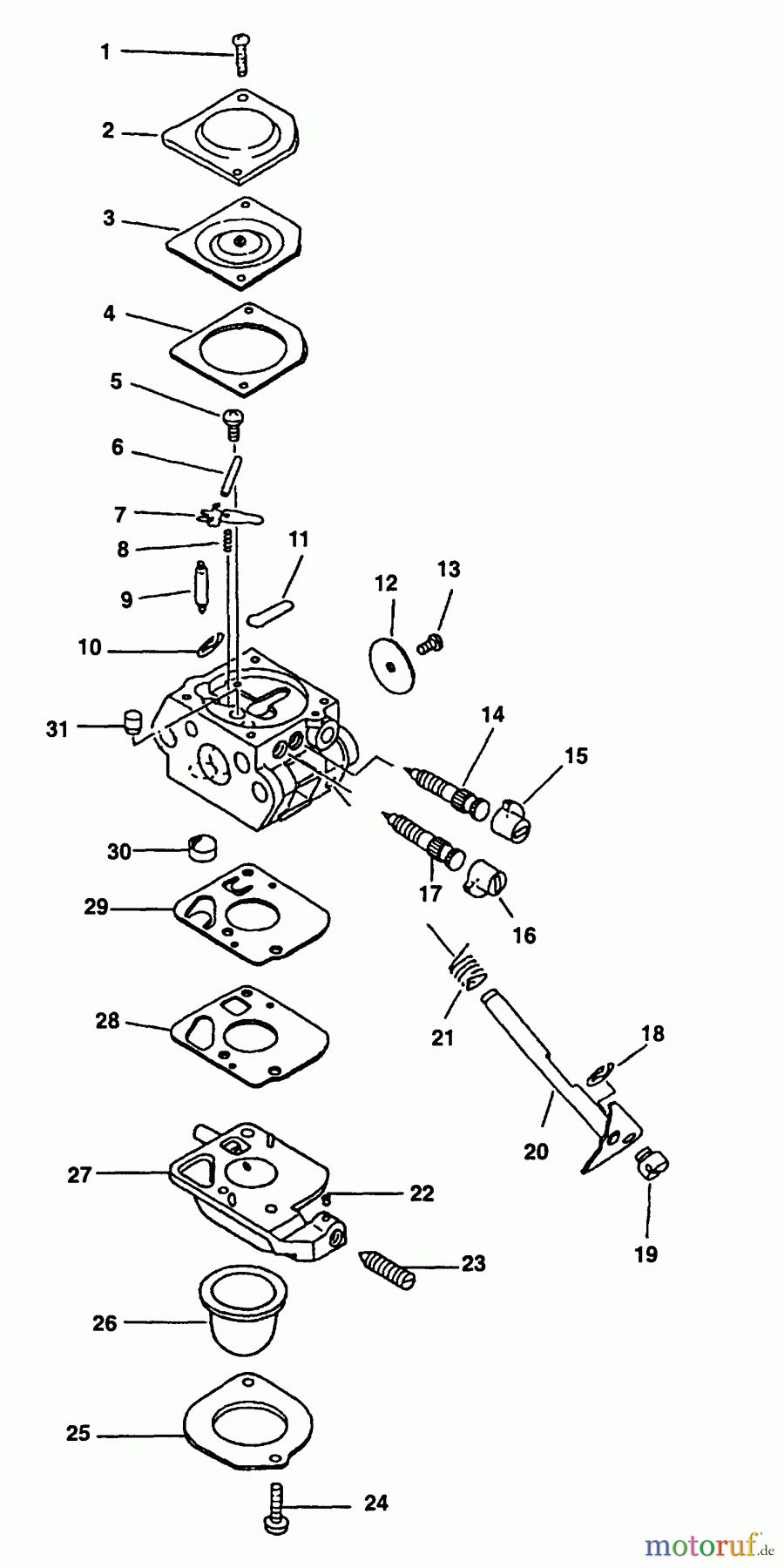 Echo Trimmer, Faden / Bürste GT-2000SB - Echo String Trimmer (Type 1) Carburetor -- C1U-K52 S/N: 007394 - 999999