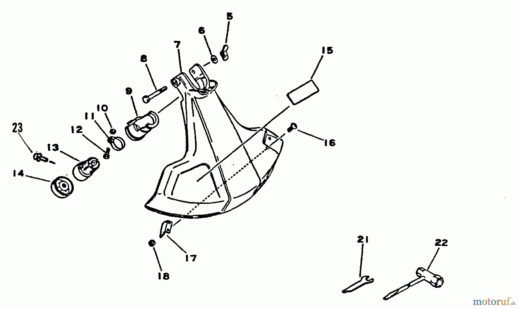 Echo Trimmer, Faden / Bürste GT-2101 - Echo String Trimmer GEAR CASE, SHIELD, TOOLS