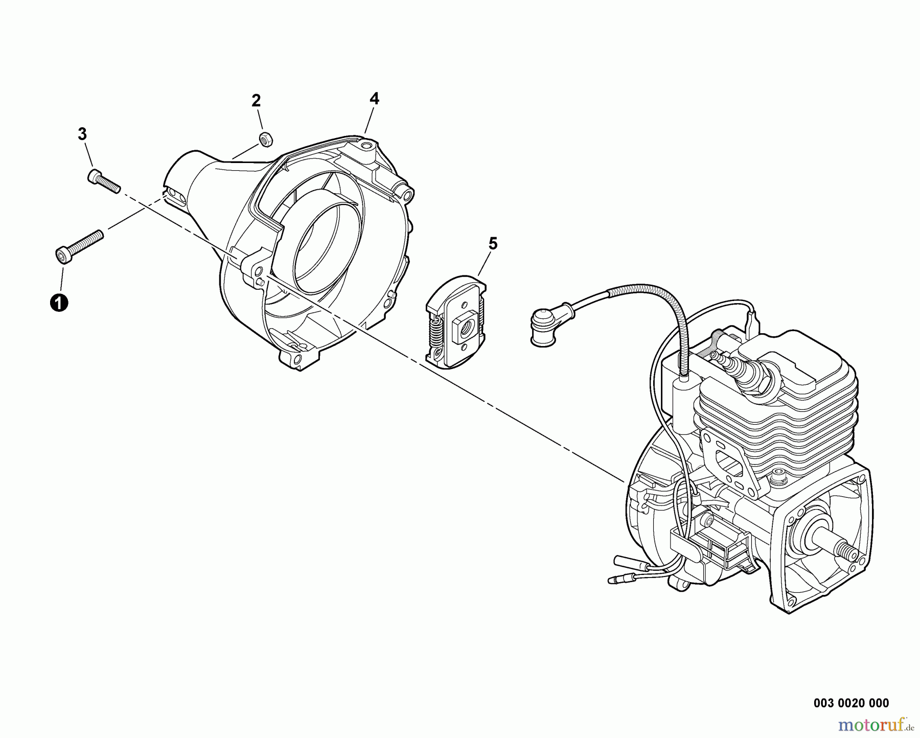 Echo Trimmer, Faden / Bürste GT-225i - Echo String Trimmer, S/N:S54813001001 - S54813999999 Fan Case, Clutch