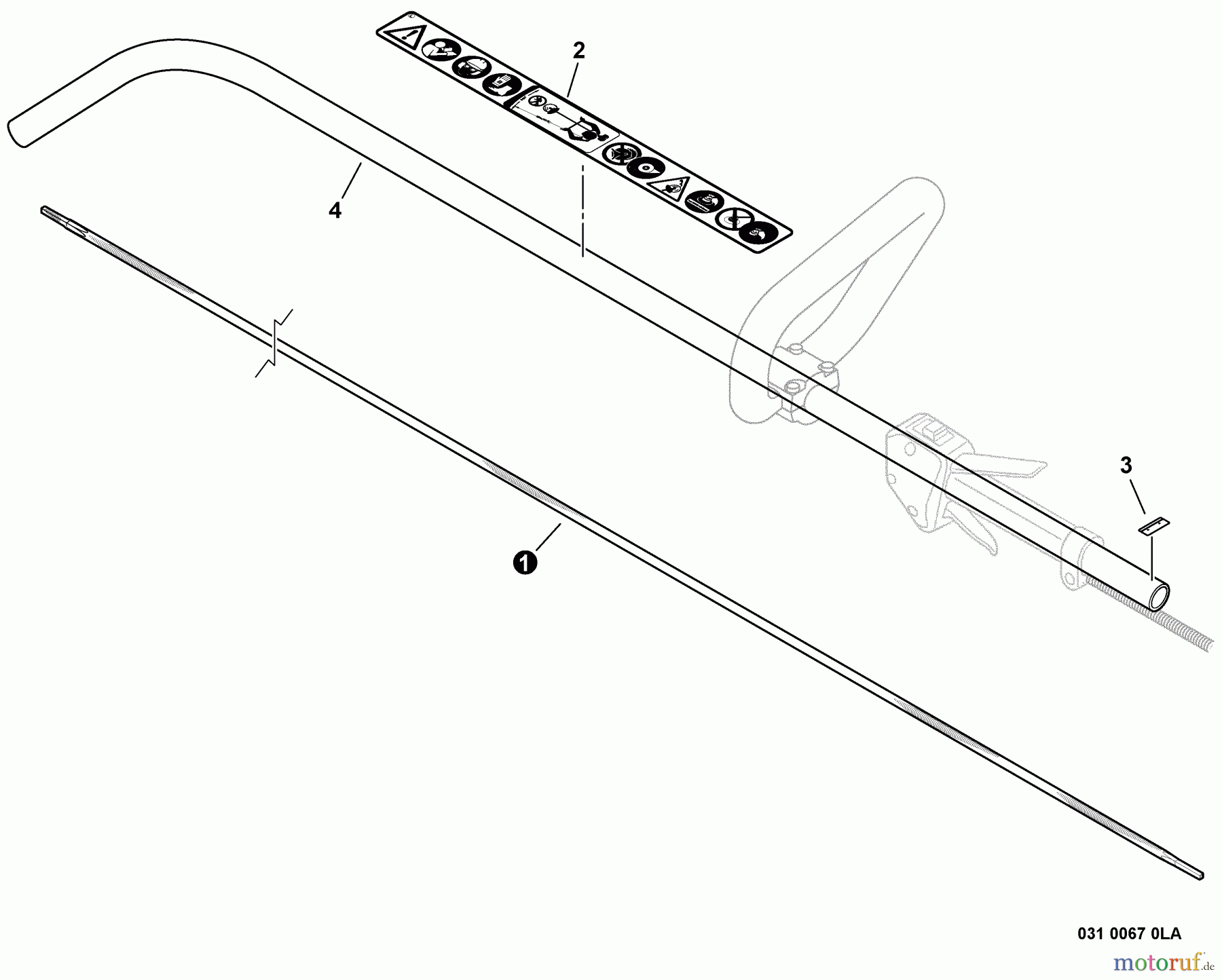 Echo Trimmer, Faden / Bürste GT-22GES - Echo String Trimmer Main Pipe, Flexible Driveshaft