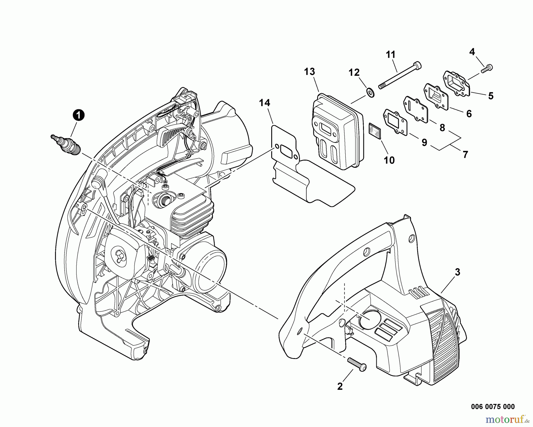 Echo Bläser / Sauger / Häcksler / Mulchgeräte PB-250LN - Echo Blower/Vacuums, Engine Cover, Exhaust