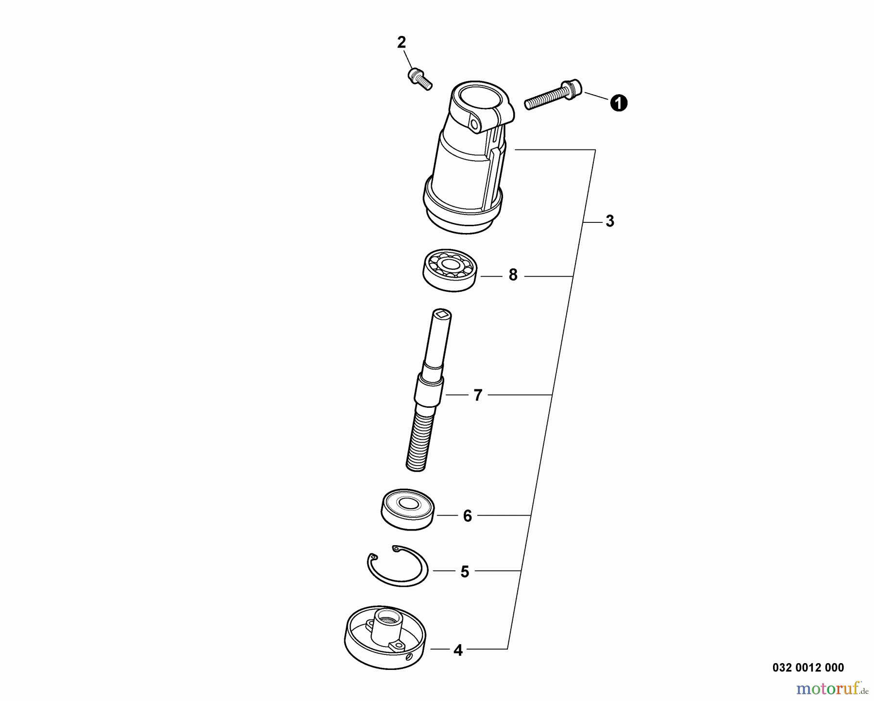 Echo Trimmer, Faden / Bürste GT-251 - Echo String Trimmer, S/N:S72512001001 - S72512999999 Gear Case
