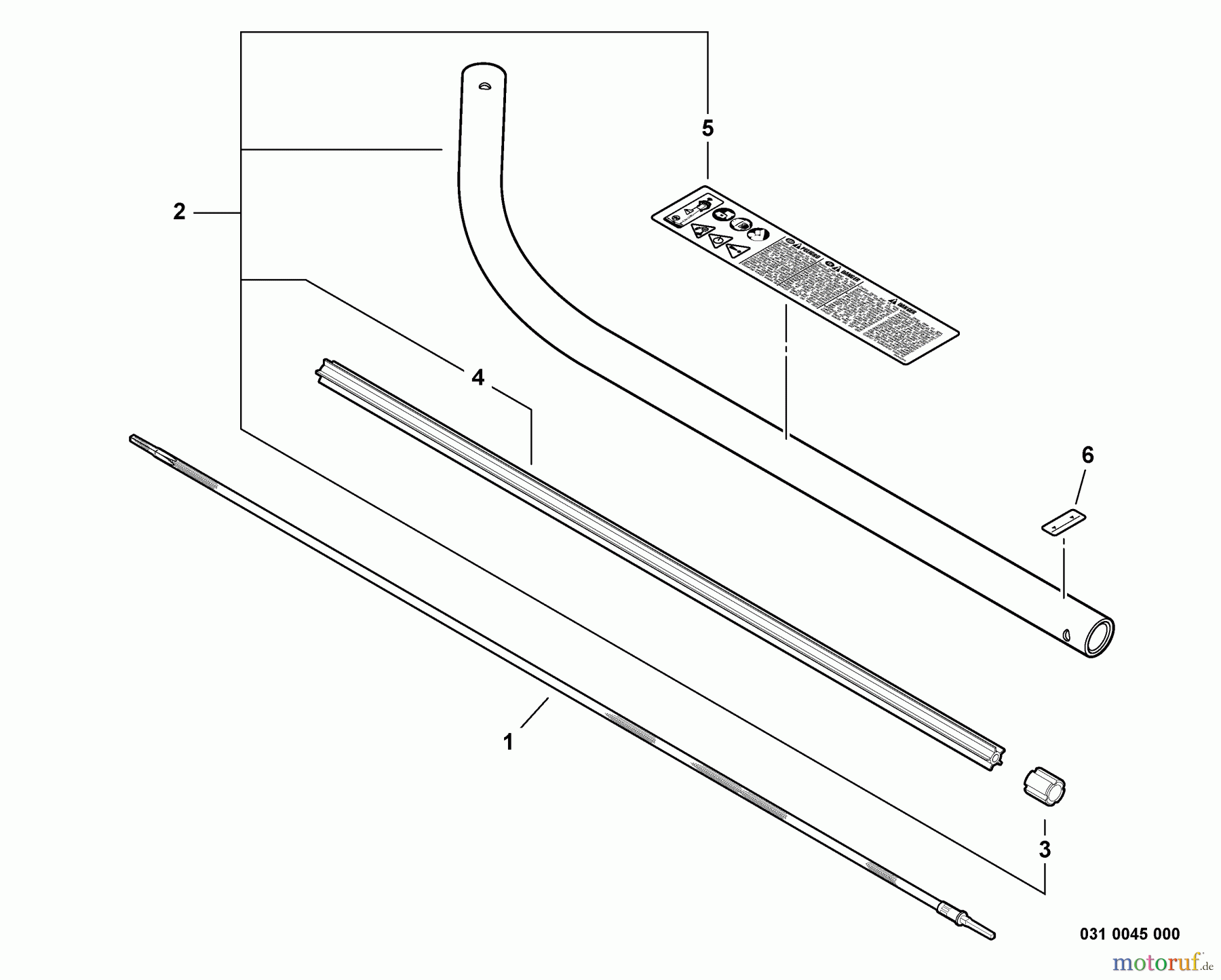 Echo Trimmer, Faden / Bürste PAS-225 - Echo Power Unit, Main Pipe Assembly, Flexible Driveshaft - Edger Attachment