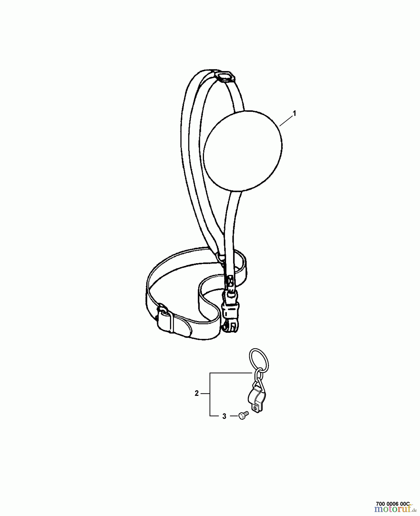 Echo Trimmer, Faden / Bürste PAS-265 - Echo Power Unit, S/N: S86312001001 - S86312999999 Shoulder Harness
