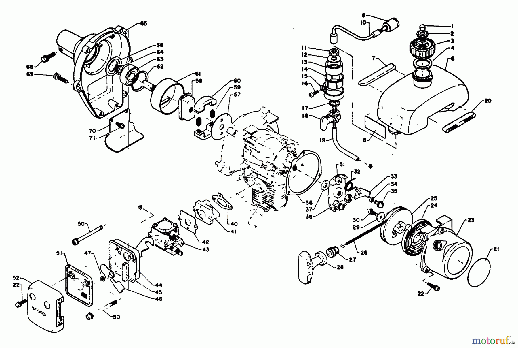  Echo Trimmer, Faden / Bürste SRM-140DA - Echo String Trimmer Clutch, Exhaust, Fan Case, Fuel System, Intake, Starter