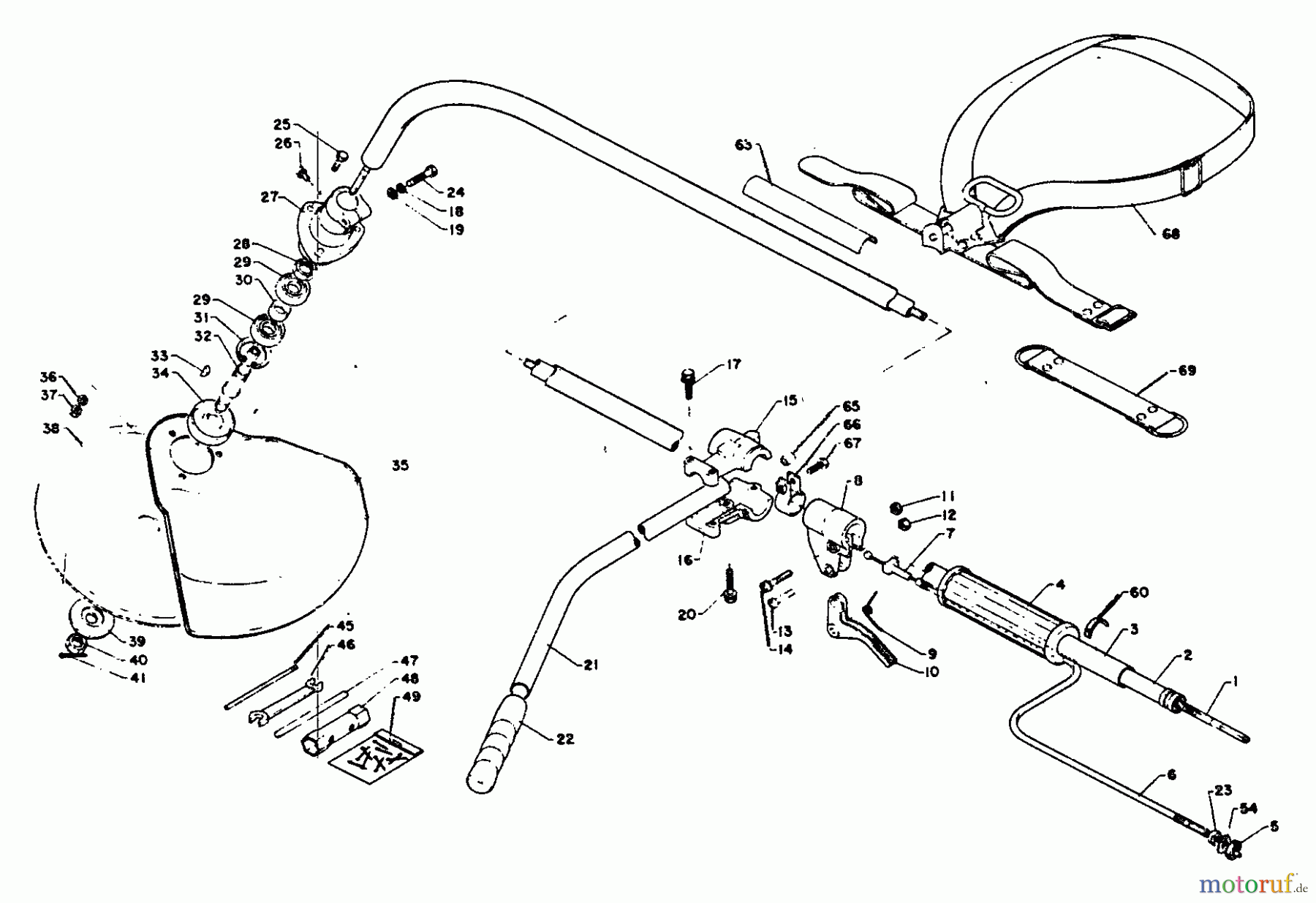  Echo Trimmer, Faden / Bürste SRM-140DA - Echo String Trimmer Driveshaft, Handles, Harness, Throttle, Gear Case, Shield, Tools