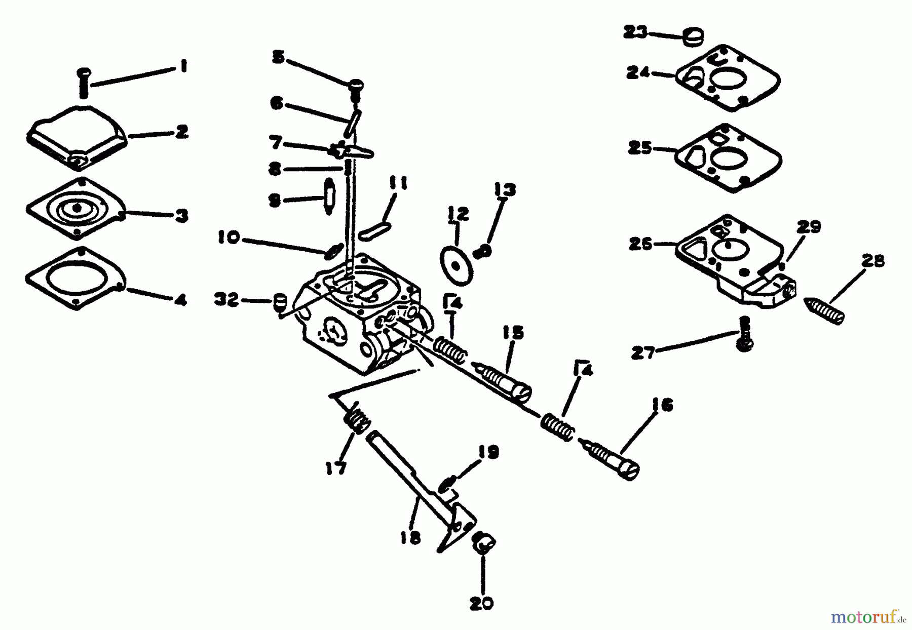 Echo Trimmer, Faden / Bürste SRM-1500 - Echo String Trimmer Carburetor