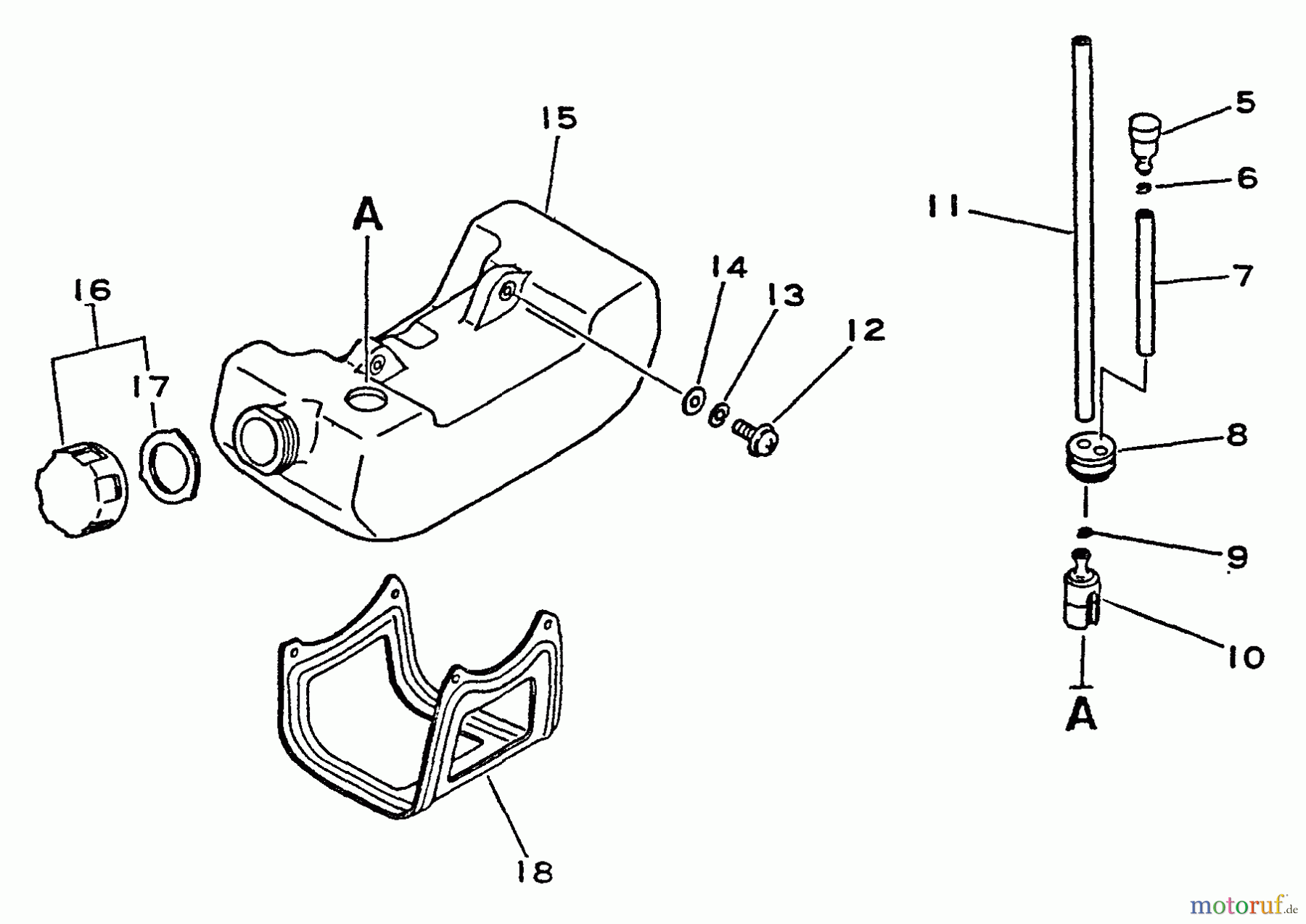 Echo Trimmer, Faden / Bürste SRM-1500 - Echo String Trimmer Fuel System
