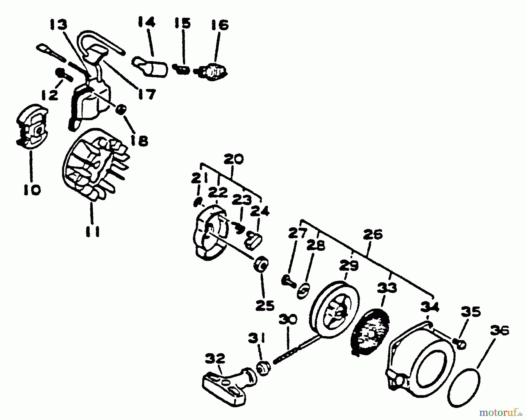 Echo Trimmer, Faden / Bürste SRM-1500A - Echo String Trimmer Clutch, Ignition, Starter